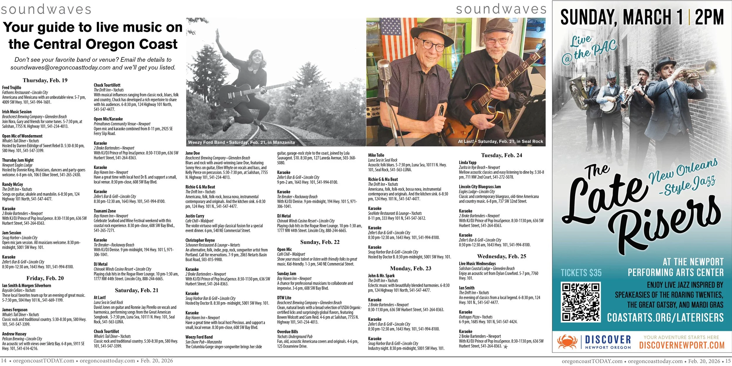 Live Music: Feb. 19-25