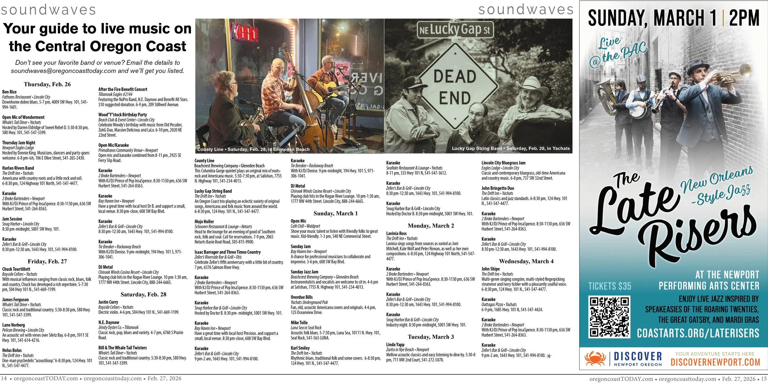 Live Music: Feb. 26-March 4