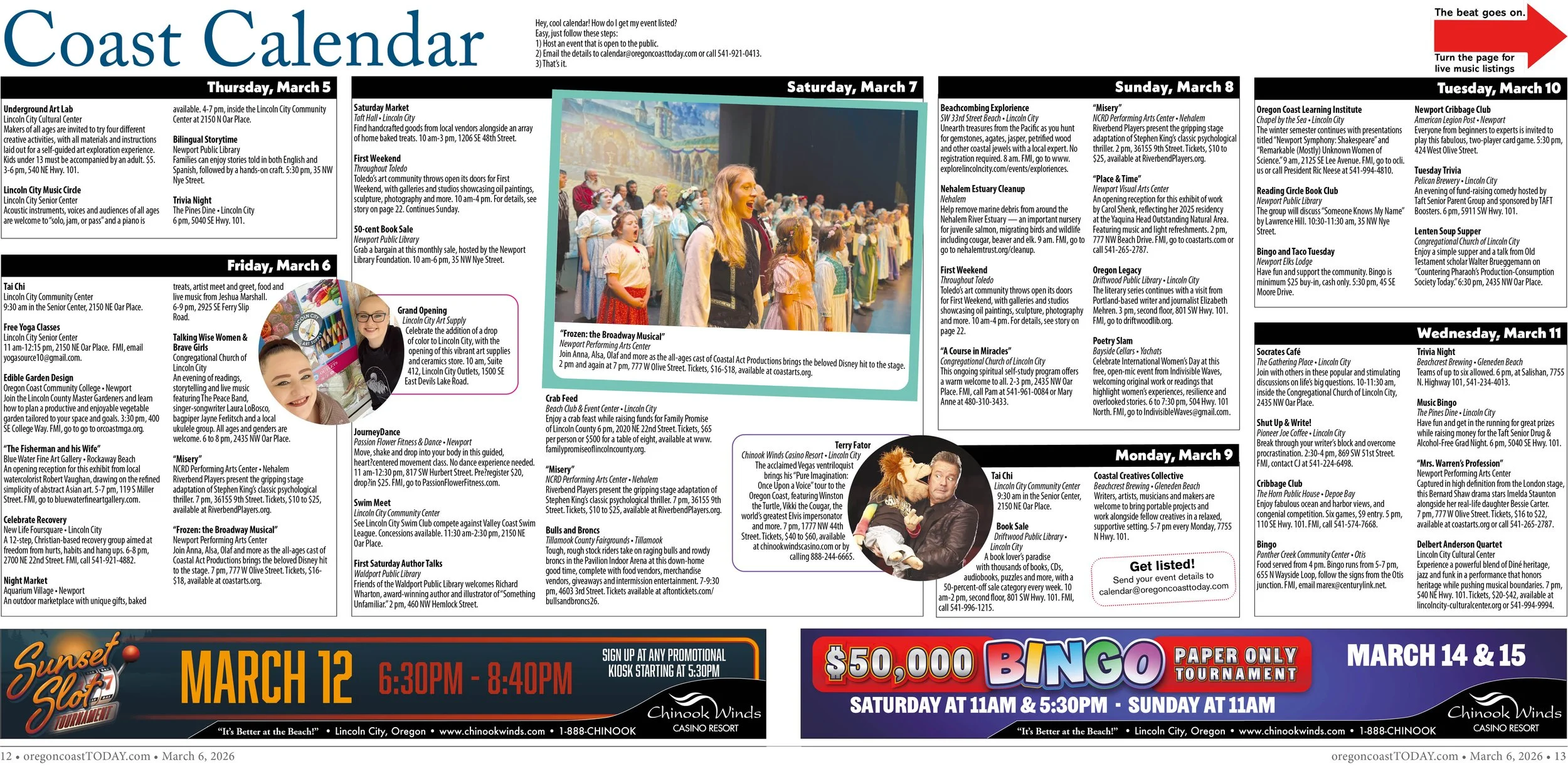 Coast Calendar: Feb. 5-11