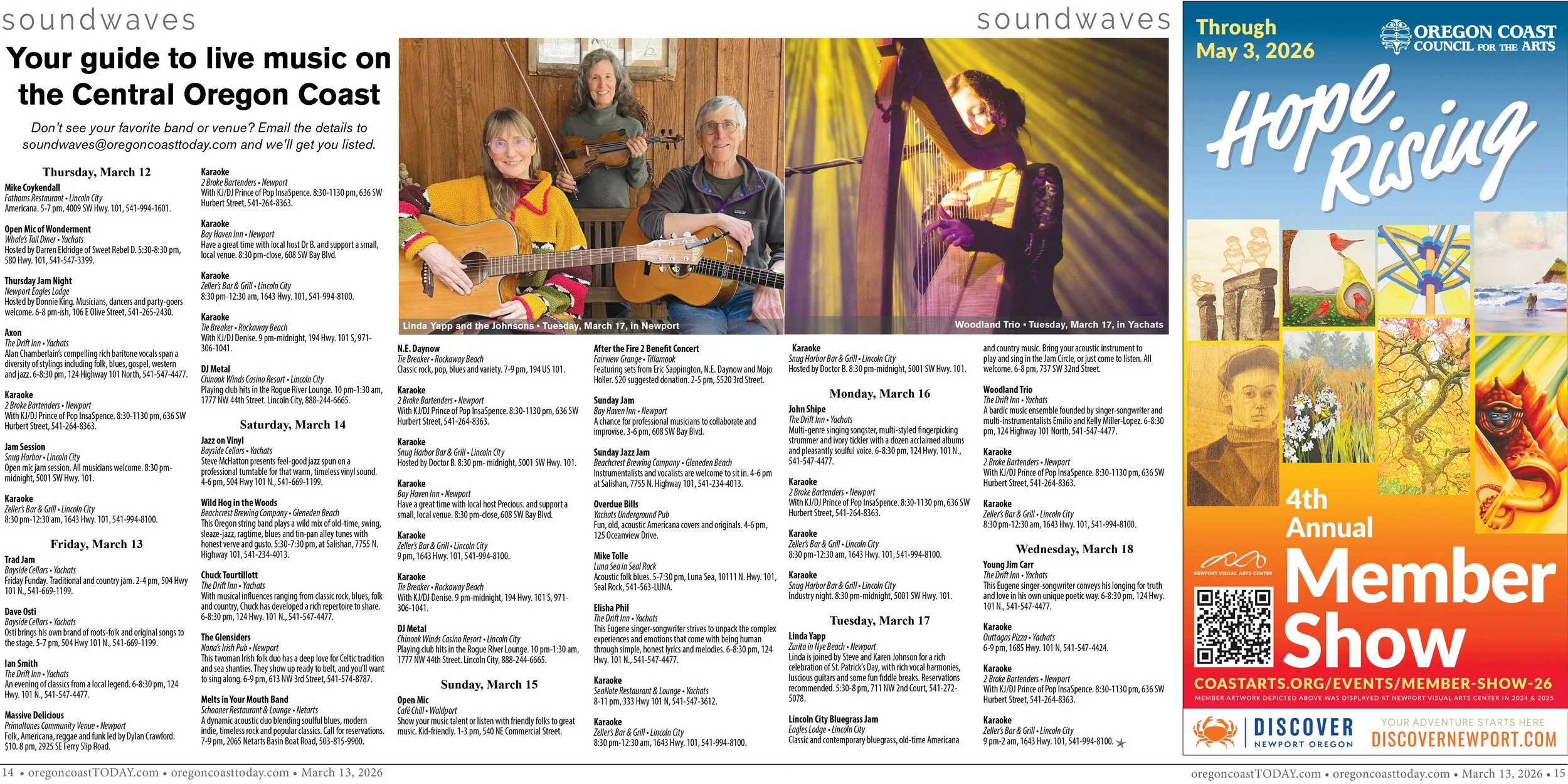 Live Music: March 12-18