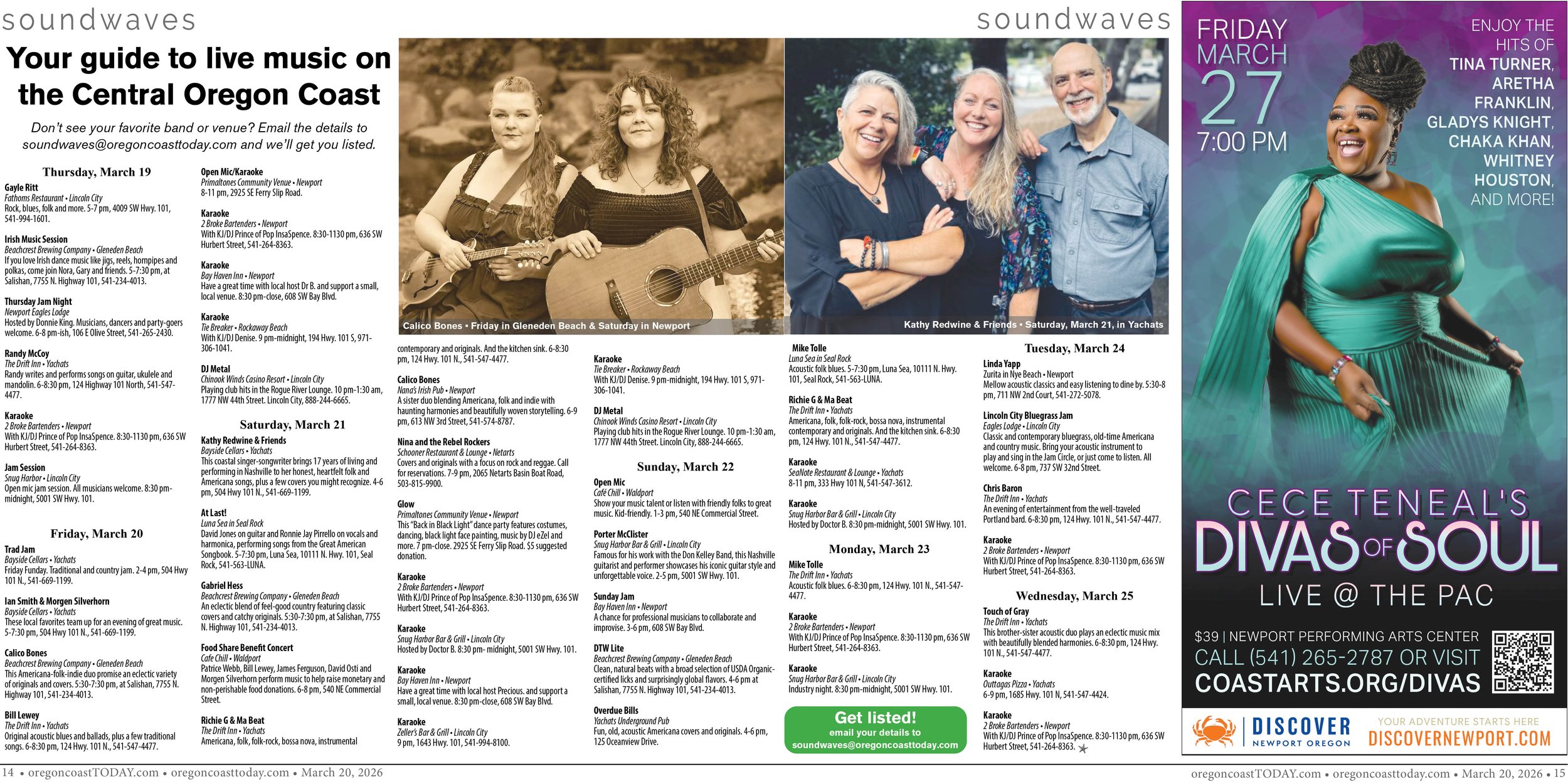 Live Music: March 19-25