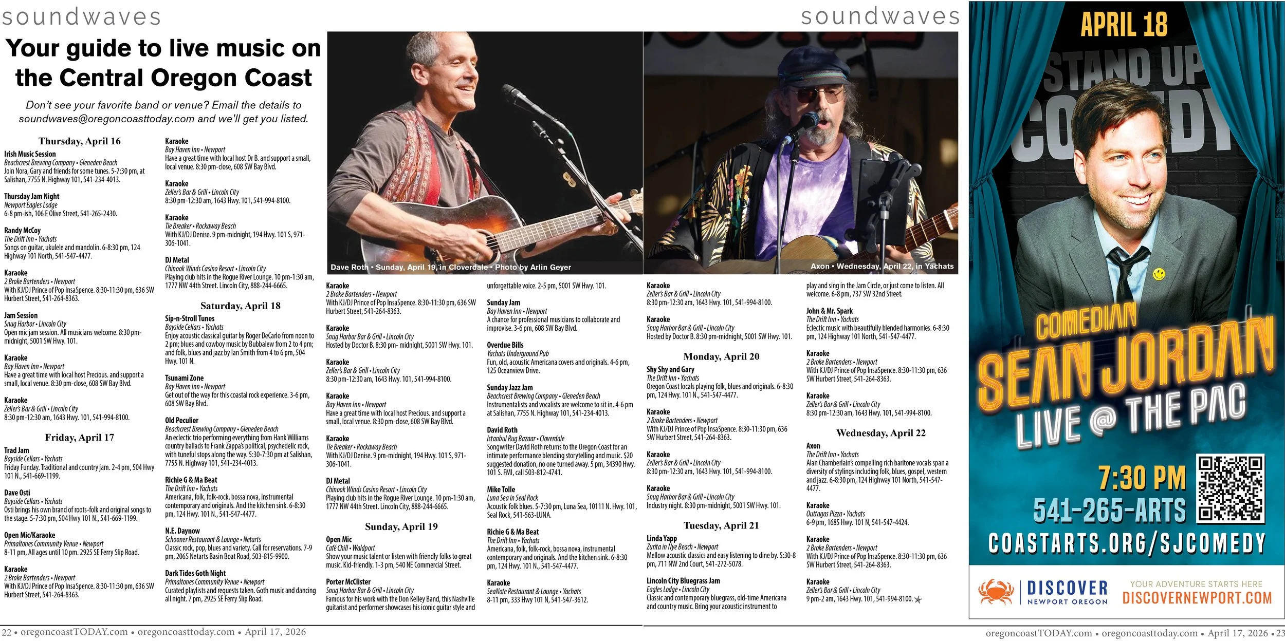 Live Music: April 16-22