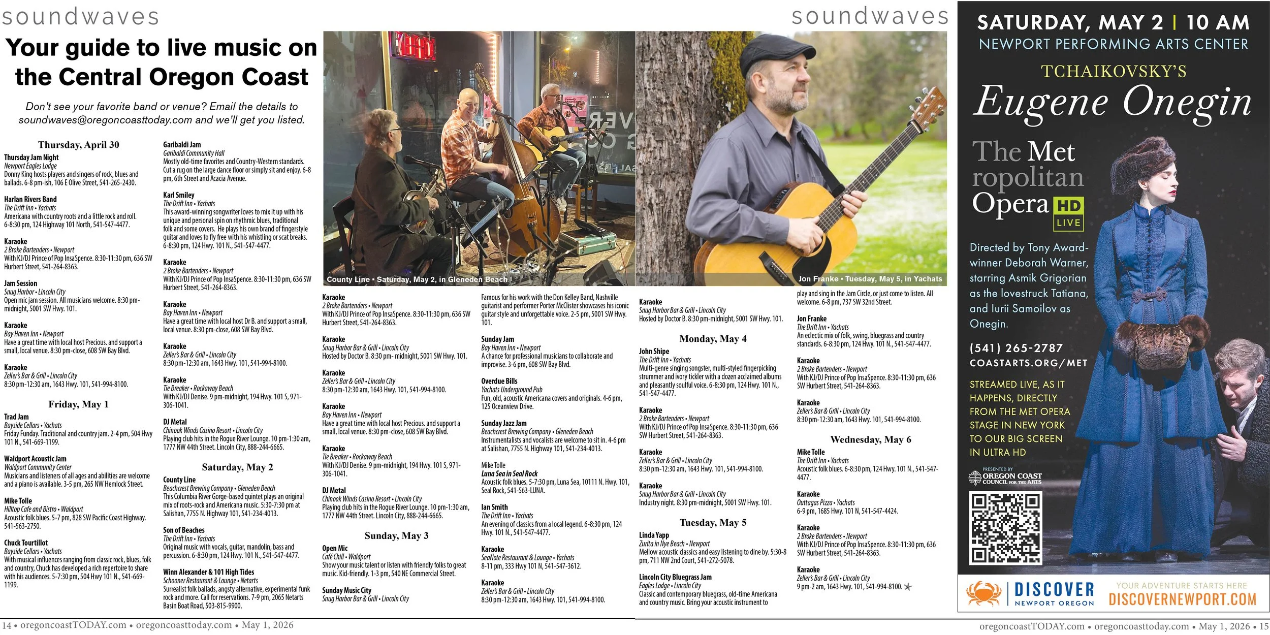 Live Music: April 30-May 6