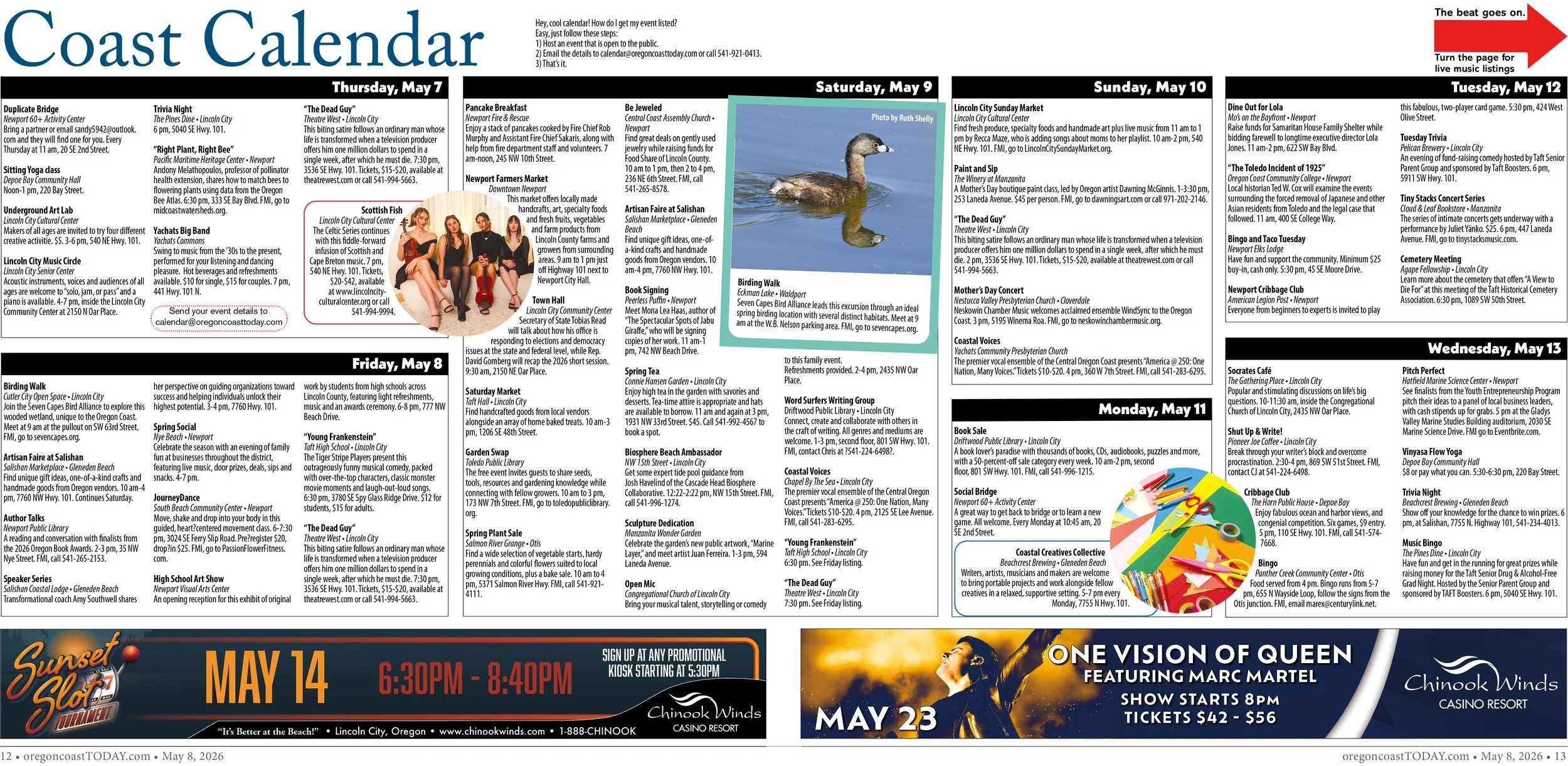 Coast Calendar: May 7-13