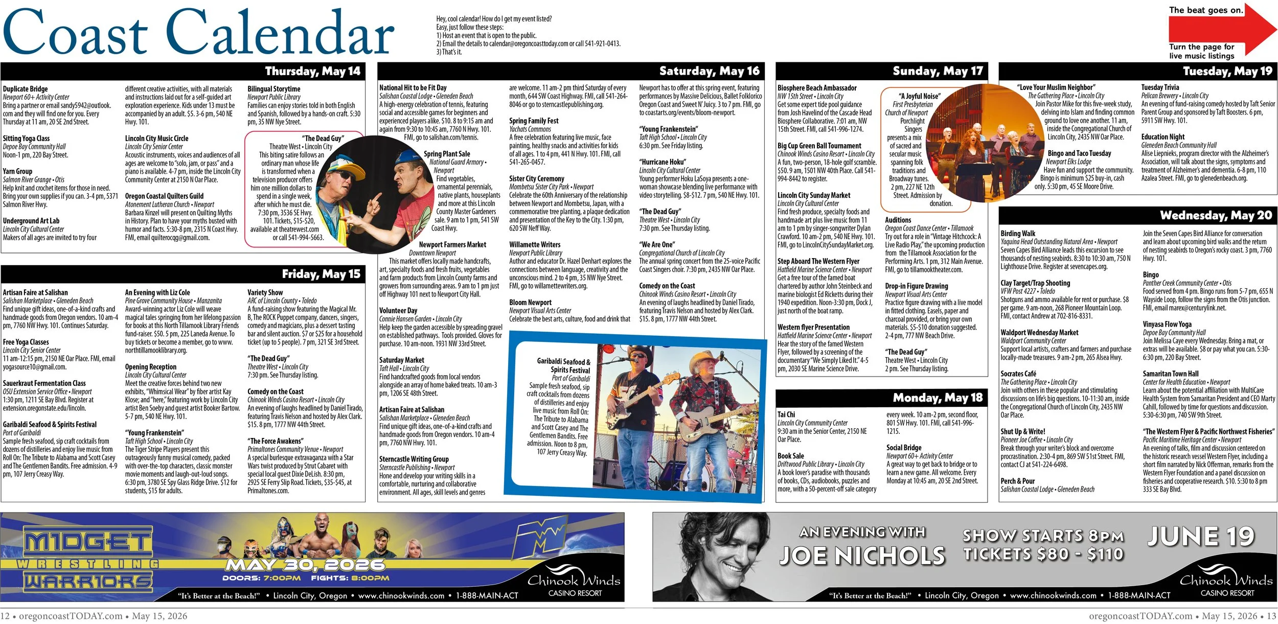 Coast Calendar: May 14-20