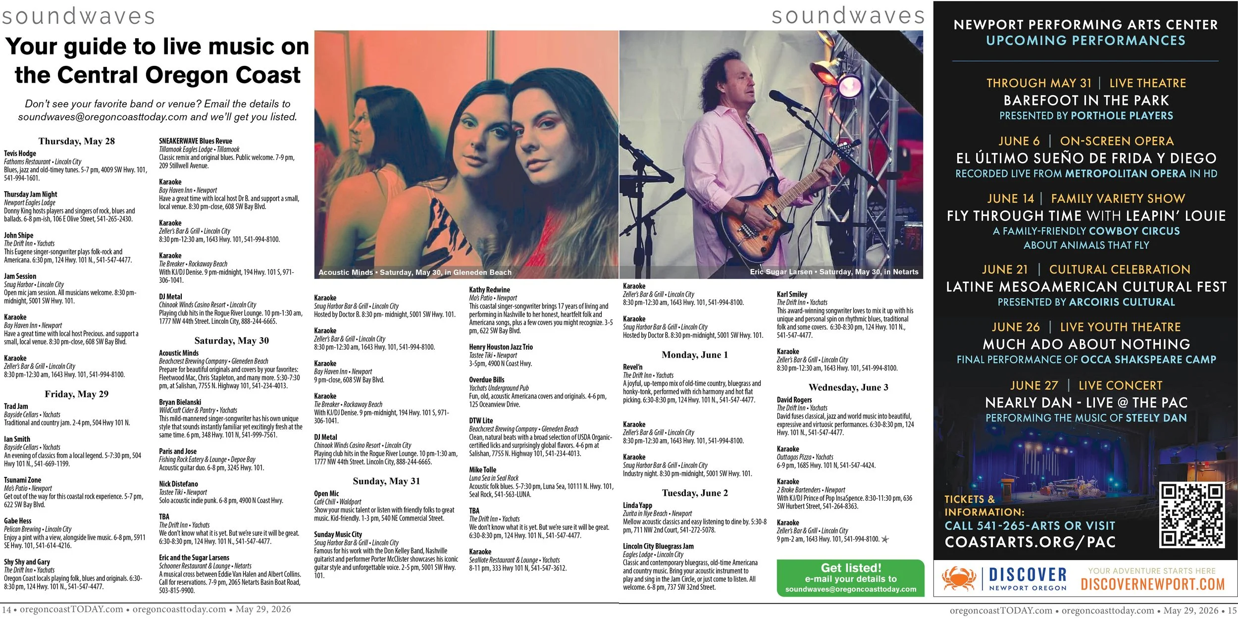 Live Music: May 28-June 3