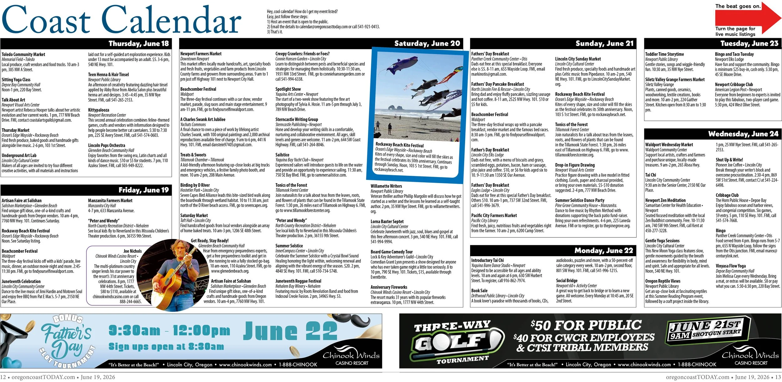 Coast Calendar: June 18-24