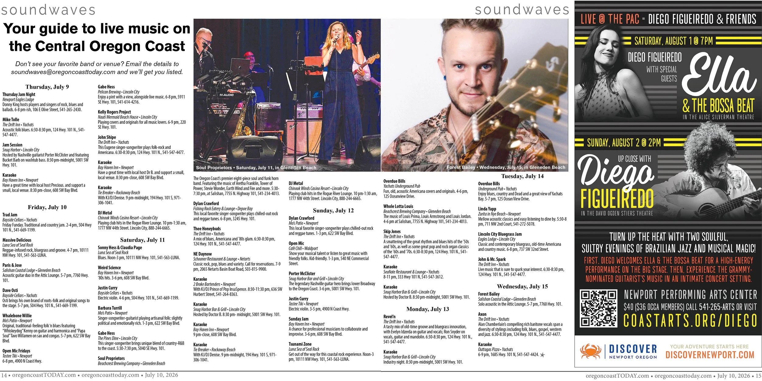 Live Music: July 9-15