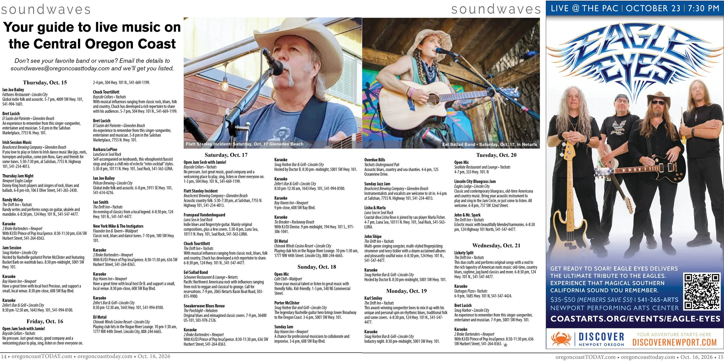Live Music, Oct. 15-21