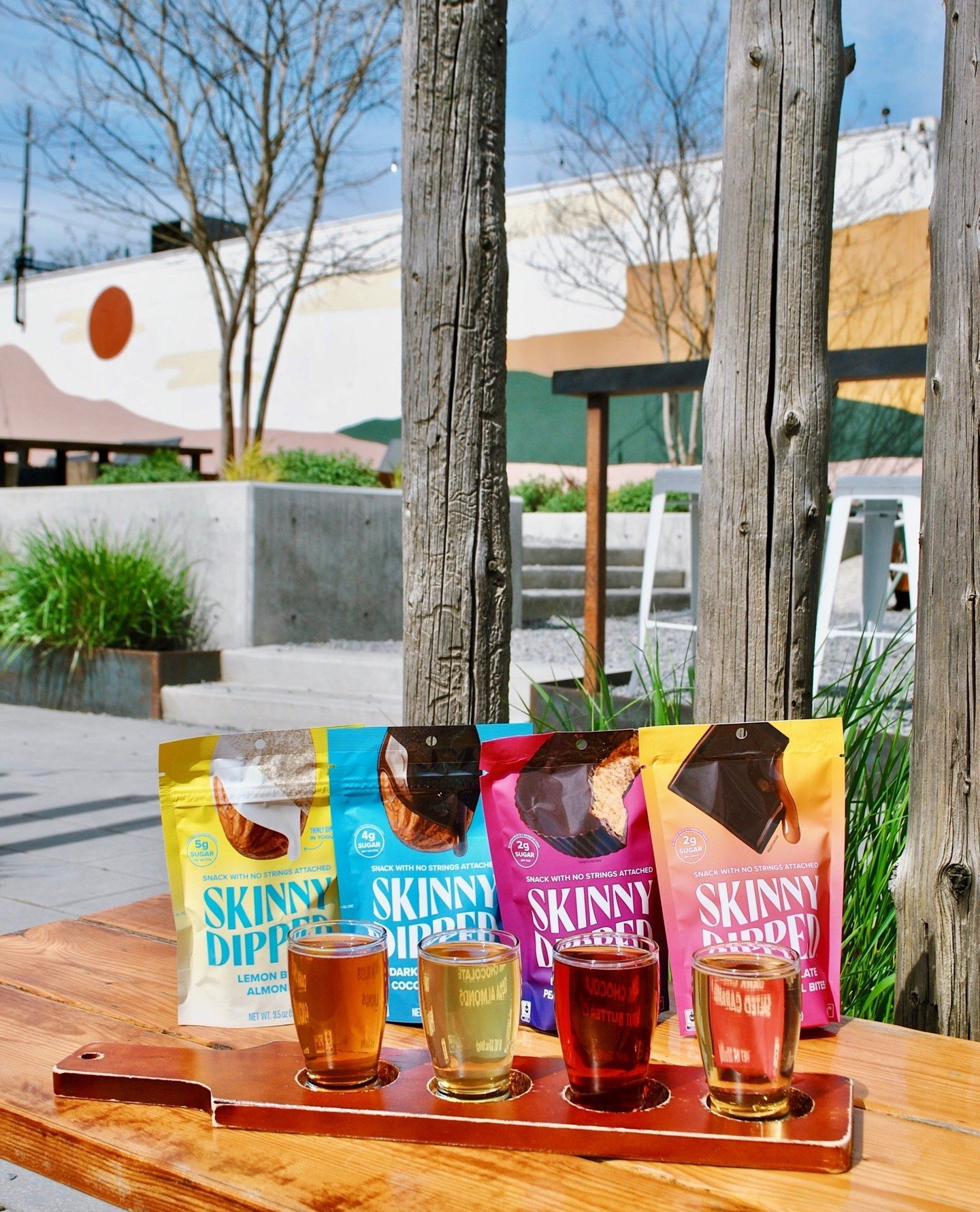 Don't forget to join us and our friends, @skinnydipped TOMORROW at the taproom from 3 - 7PM and indulge in our Sippin' &amp; SkinnyDippin' pairing flight. ⁠
⁠
When you purchase our set flight you will get a special curated flight from the SkinnyDippe