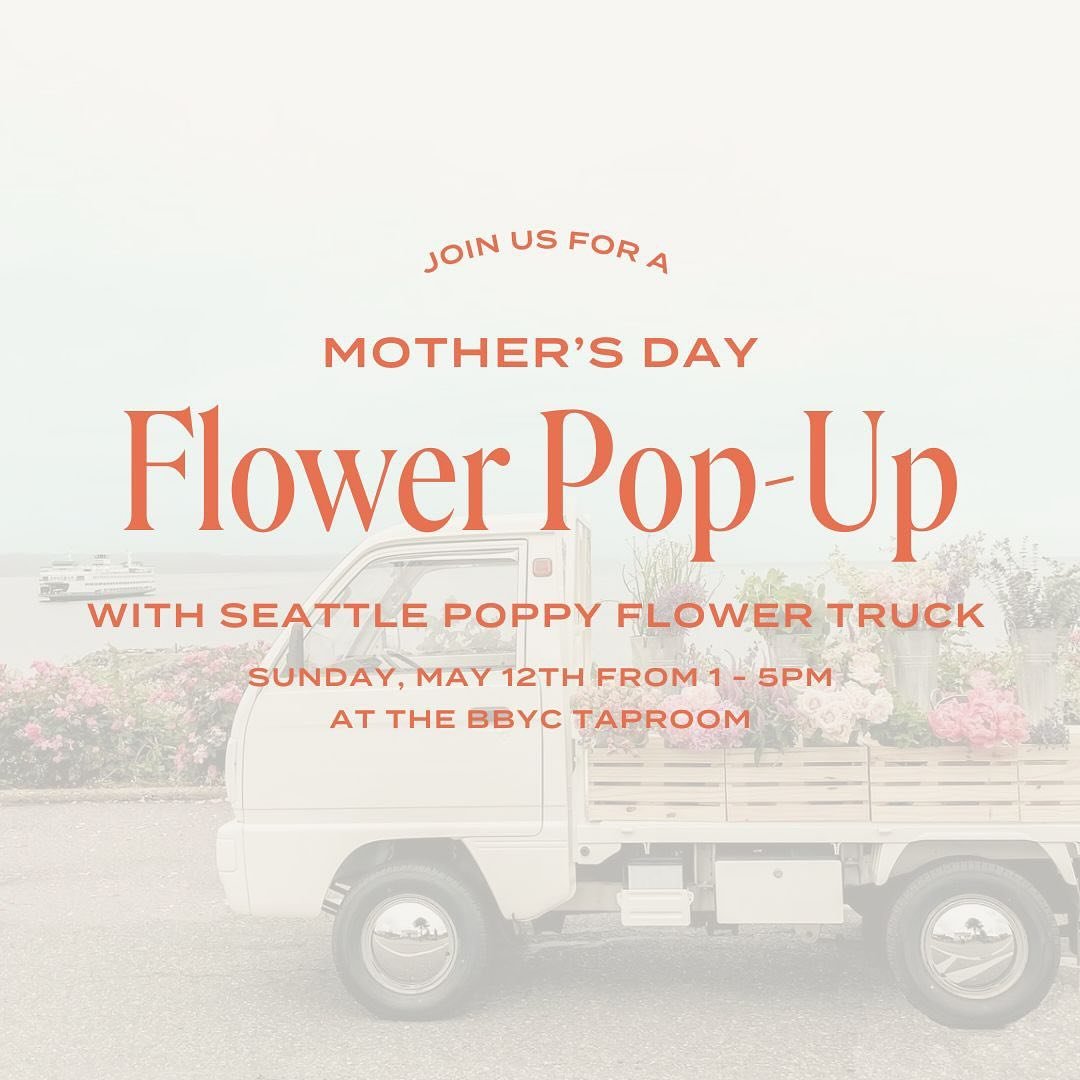Let&rsquo;s celebrate Mom! Join us at the taproom on Mother&rsquo;s Day with our friends @thepoppyflowertruck this Sunday, May 12th from 1pm to 5pm. Pick up some gorgeous flowers or even design your own bouquet.💐✨️⁠
⁠
Cider and flowers make for the 