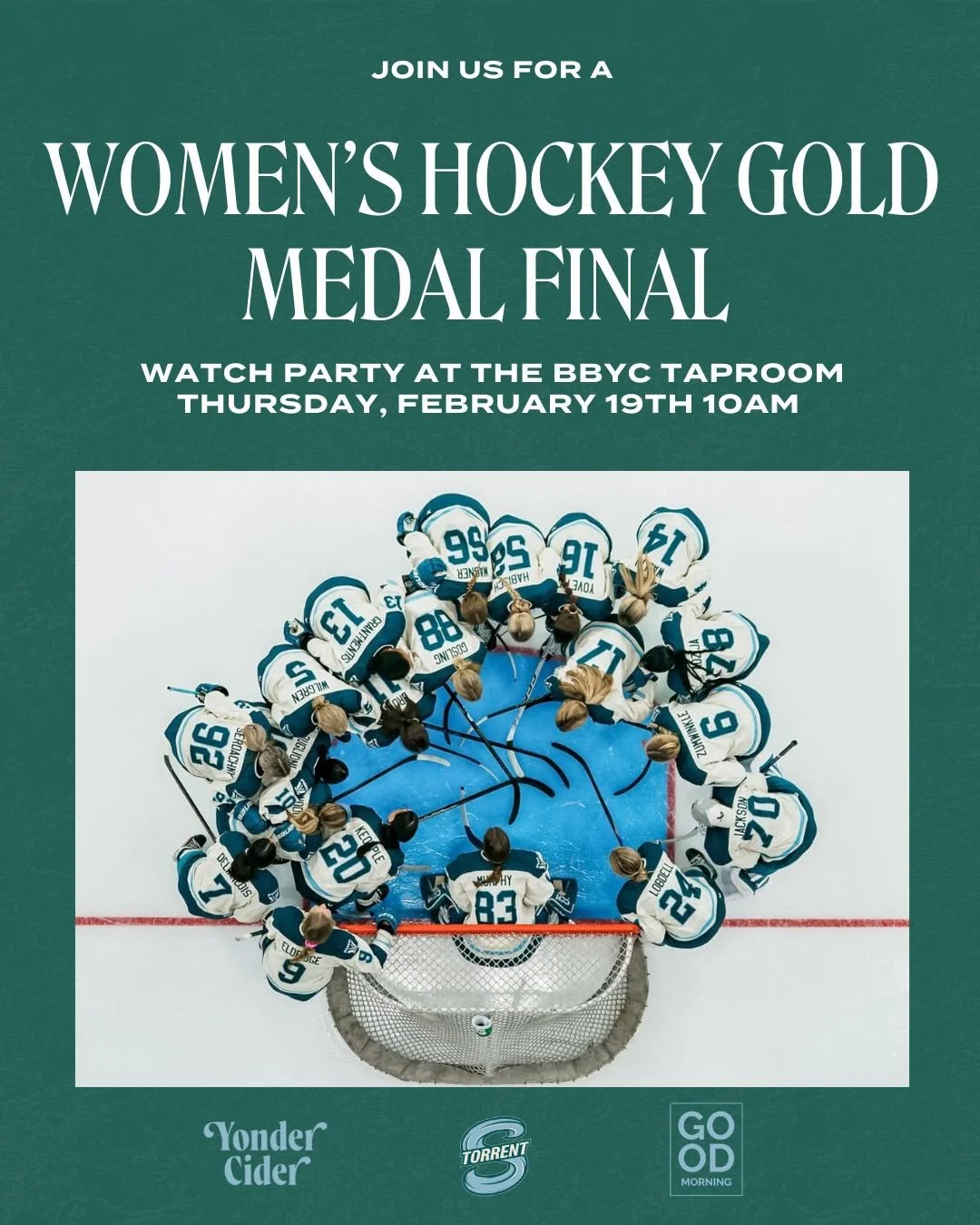 We&rsquo;re opening early THIS THURSDAY at 10AM at The BBYC Taproom so you don&rsquo;t miss a second of the action! Come watch the PWHL Olympics gold final and root on our @pwhl_torrent players competing, with the game live on the big screen and the 