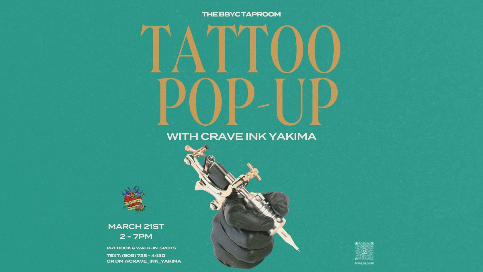 Tattoo Pop-up w/ Crave Ink Yakima 