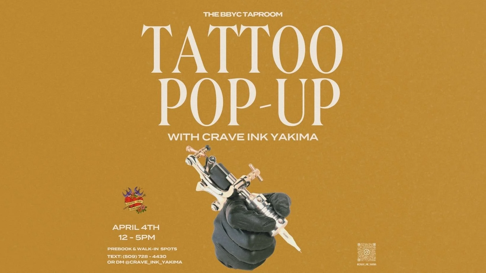 Tattoo Pop-up w/ Crave Ink Yakima