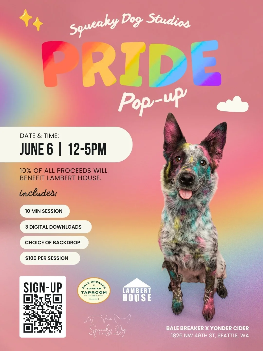 Squeaky Dog Studios Pride Pop-up