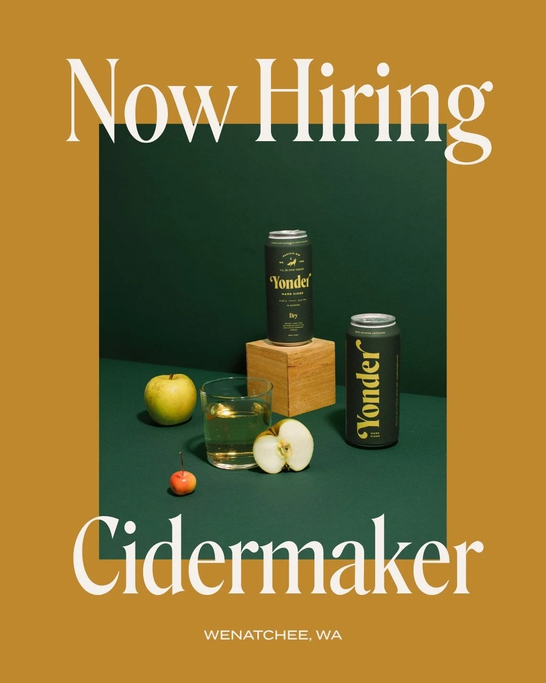 WE&rsquo;RE HIRING: CIDERMAKER 🍎⁠
⁠
Want to get your hands dirty making cider? We&rsquo;re looking for a Cidermaker to join the team in Wenatchee!⁠
⁠
If you&rsquo;re passionate about cider, fermentation, and making really damn good drinks, we&rsquo;