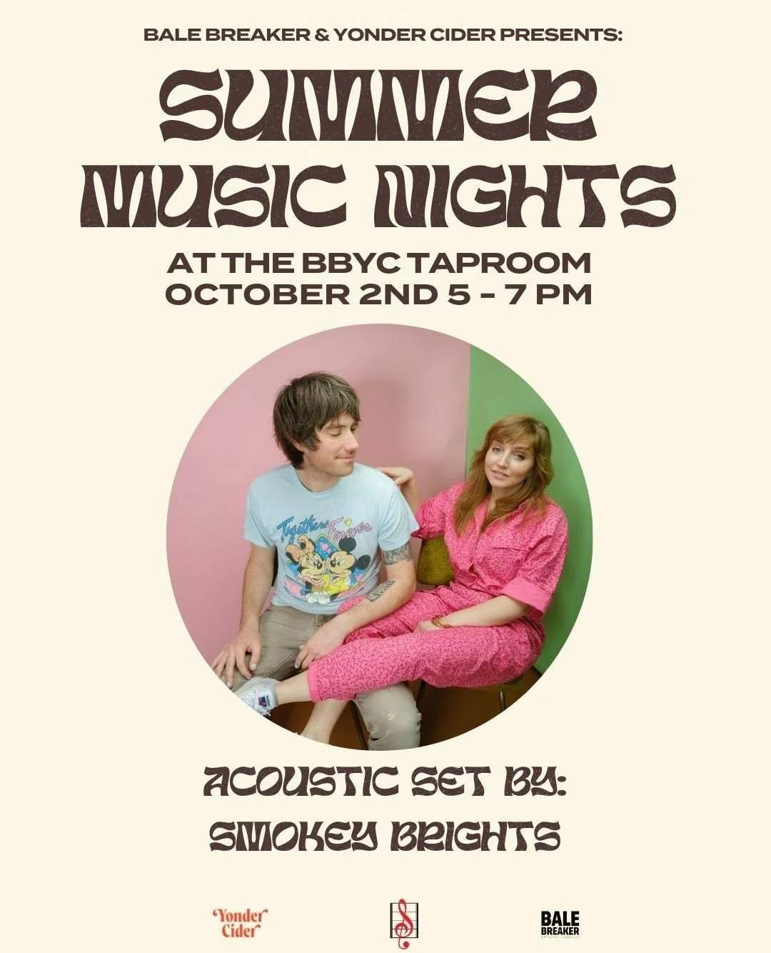 One last live music night for the year - and we&rsquo;re going out with a bang! ⁠
⁠
Join us Friday, October 2nd from 5-7pm as our friends  @smokeybrights bring their acoustic set to the Ballard taproom. Swing by, snag a cider or beer, and enjoy one m