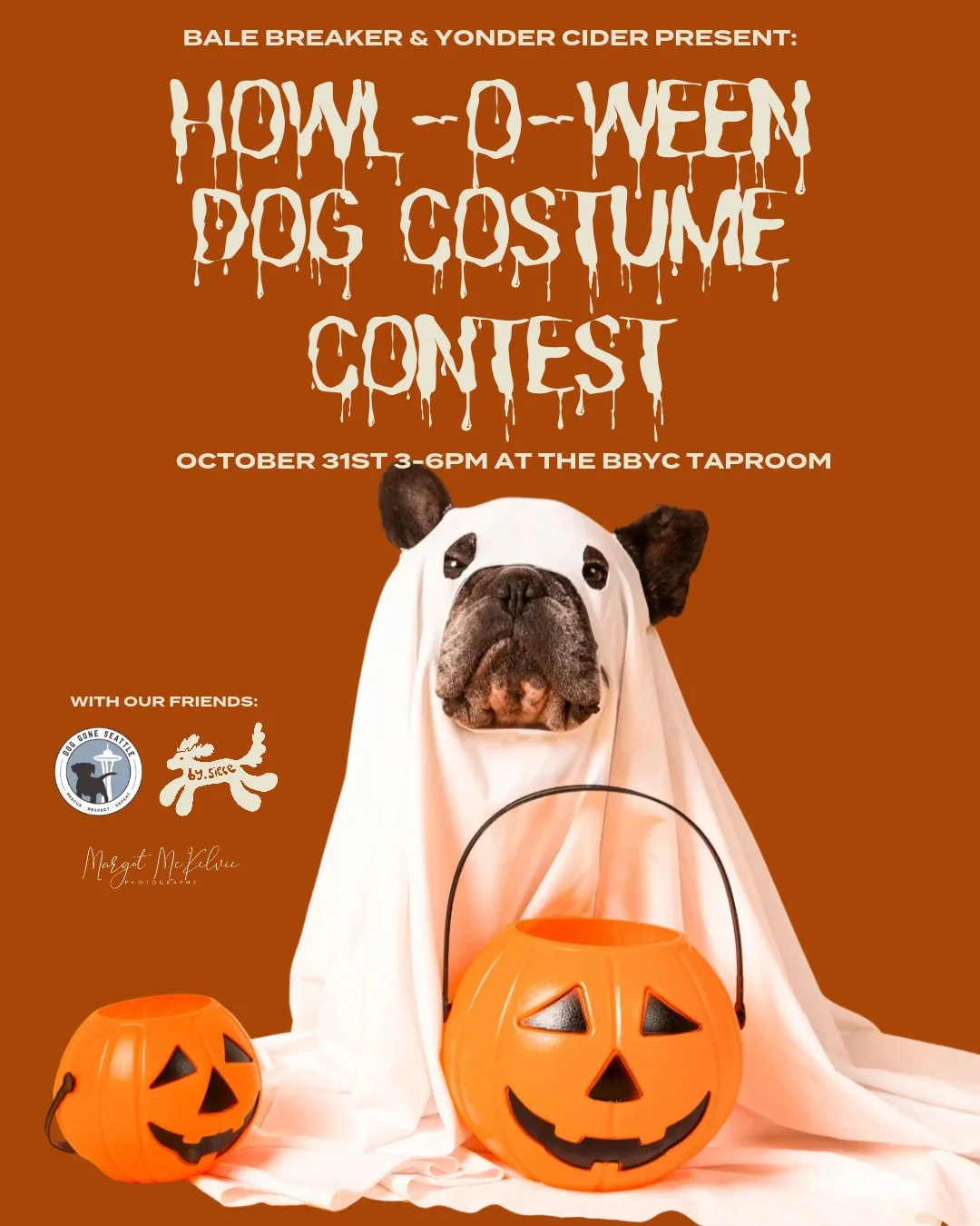 Your dog has plans for Halloween! 🎃🐕 ⁠
⁠
Our annual Howl-O-Ween Dog Costume Contest is back at the BBYC Taproom on Saturday, October 31st from 3-6pm!⁠
⁠
Three dogs will take home prize packs from @allthebestpetcare, @yondercider &amp; @balebreaker 