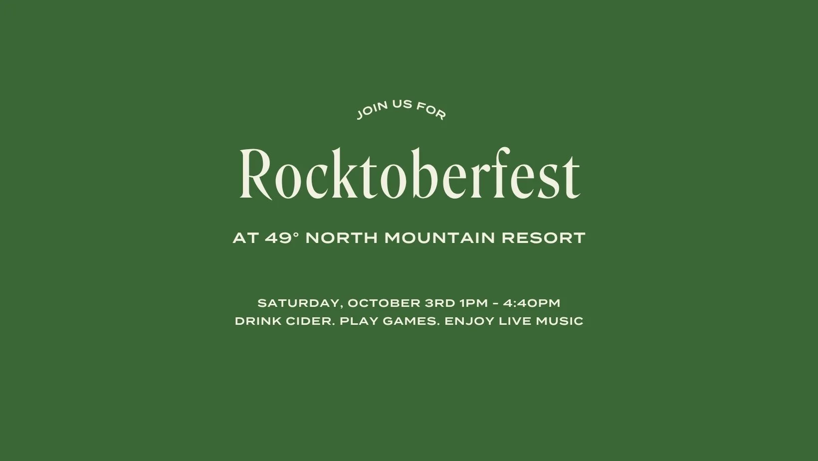 Rocktoberfest at 49° North Mountain Resort