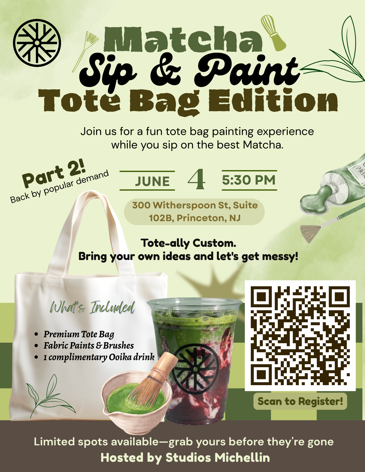 Matcha Sip and Paint