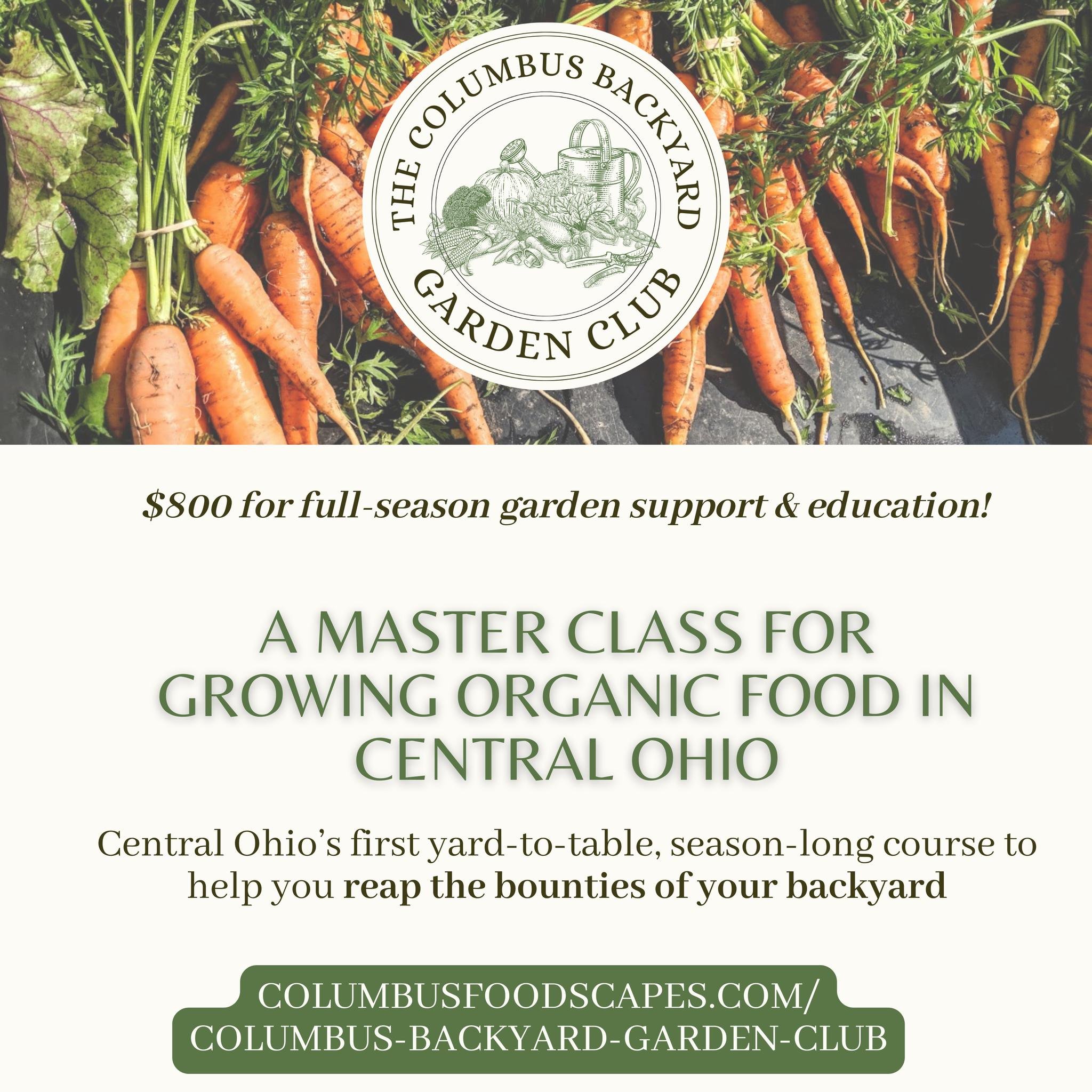 Just a head's up: only 5 MORE DAYS to sign-up for the Columbus Backyard Garden Club! Comment &quot;Grow food&quot; and I'll send ya the link for more info &amp; to register!

The Columbus Backyard Garden Club is the course and community I wish I had 
