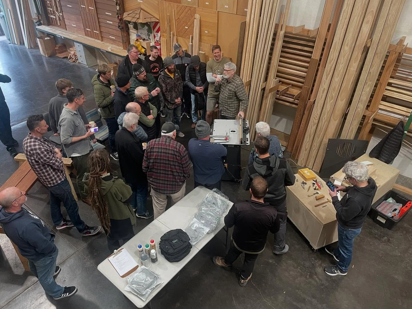 John Shaw demonstrates the revolutionary Shaw Collet Router at City Timber.  https://colletrouter.com
