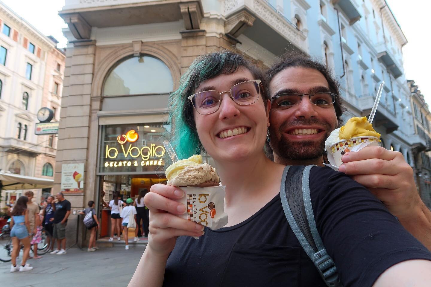 2023// Ended our first full day in Milan with our first gelato of the trip! I&rsquo;m sure there will be many more cause it is HOT out! 
#fullvacationmode #gelatofordinner #milan #italy #globetrekkinggeek #AlidiaEuro2023 #alidiatraveladventures #gela