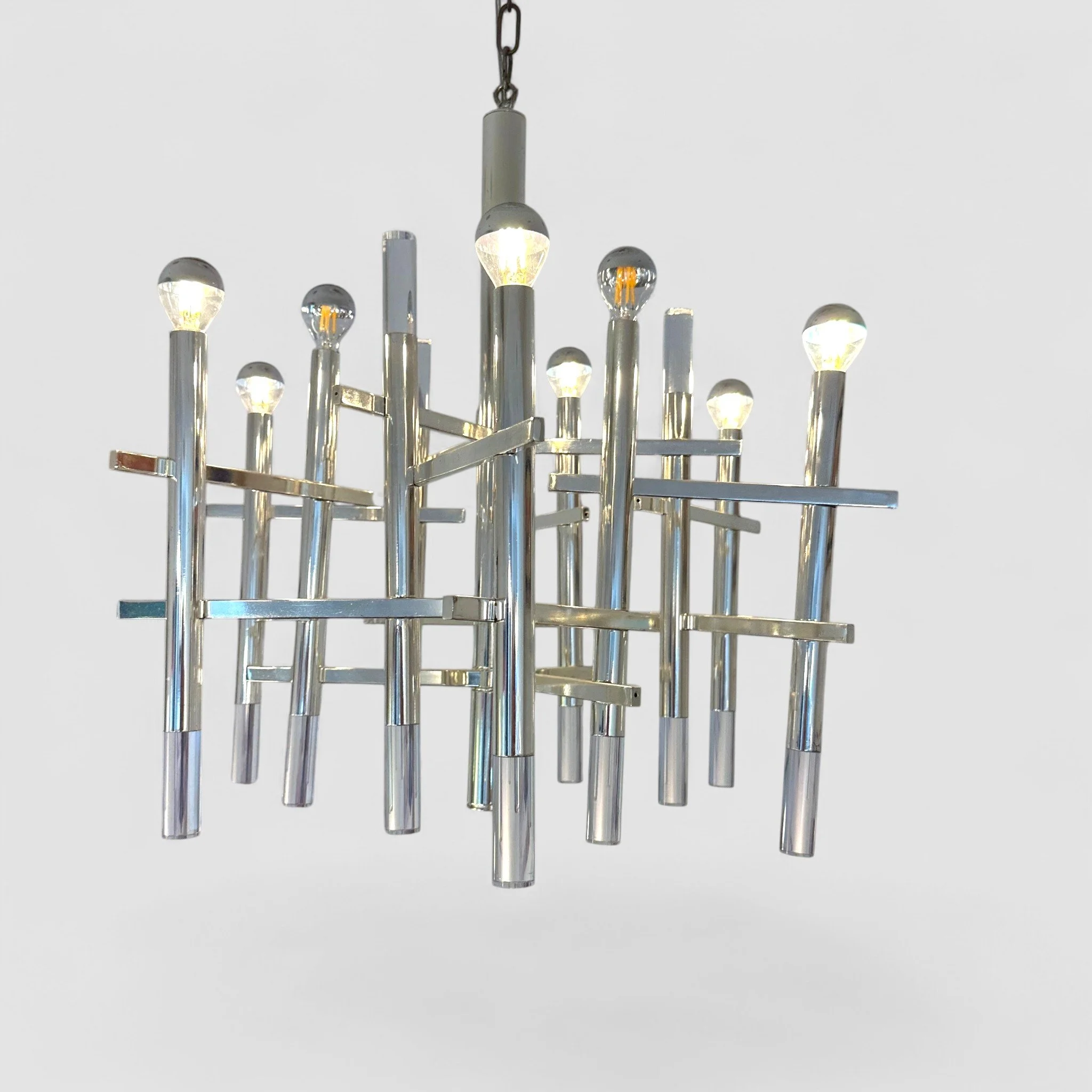 GAETANO SCIOLARI STAR OF DAVID CHANDELIER FOR LIGHTOLIER
