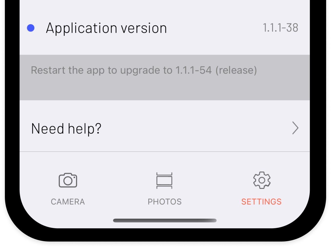 New Pixii application release available after an application restart
