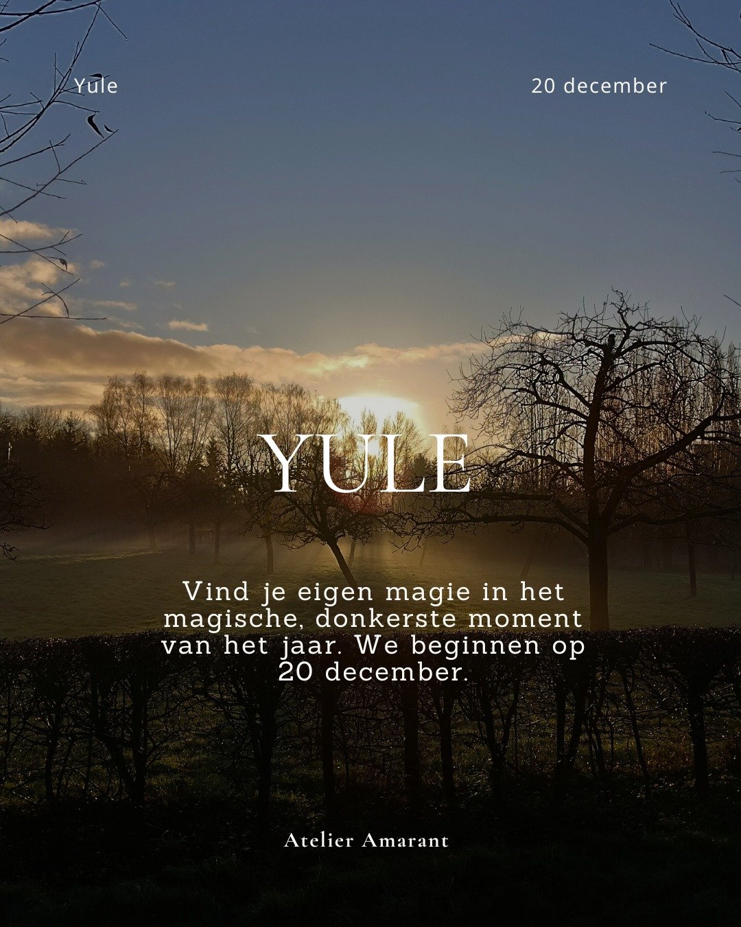 LAST CALL 🌟 

In een wereld waar het altijd zomer moet zijn, voelt het als een wilde daad om de winter te omarmen. En toch zit daar de kracht van de natuur, van onze natuur. Cyclisch leven. Stralen wanneer er gestraald moet worden, winteren wanneer 