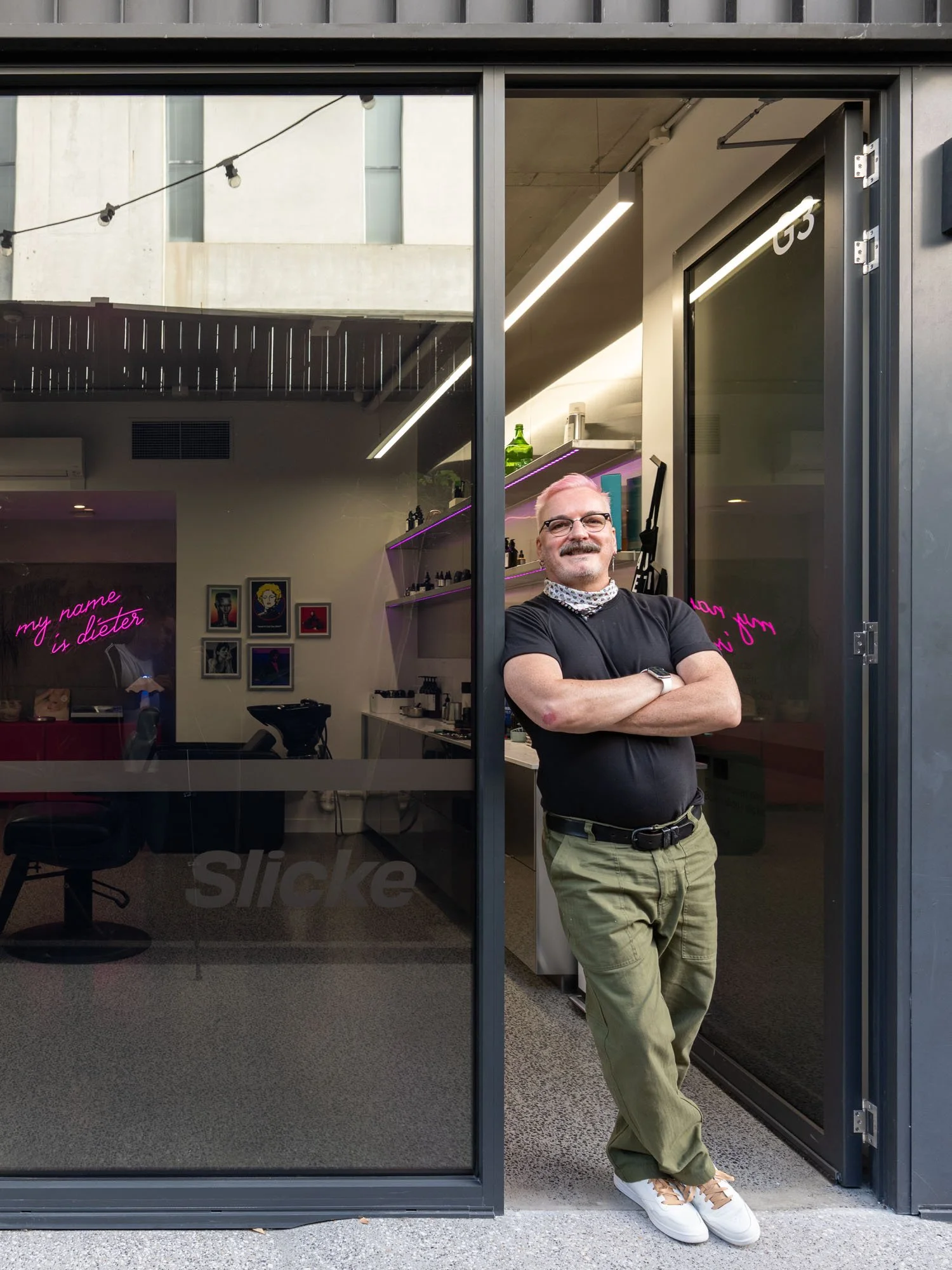 Dieter Slicke's new Bower Lane barbershop in Stones Corner, Brisbane