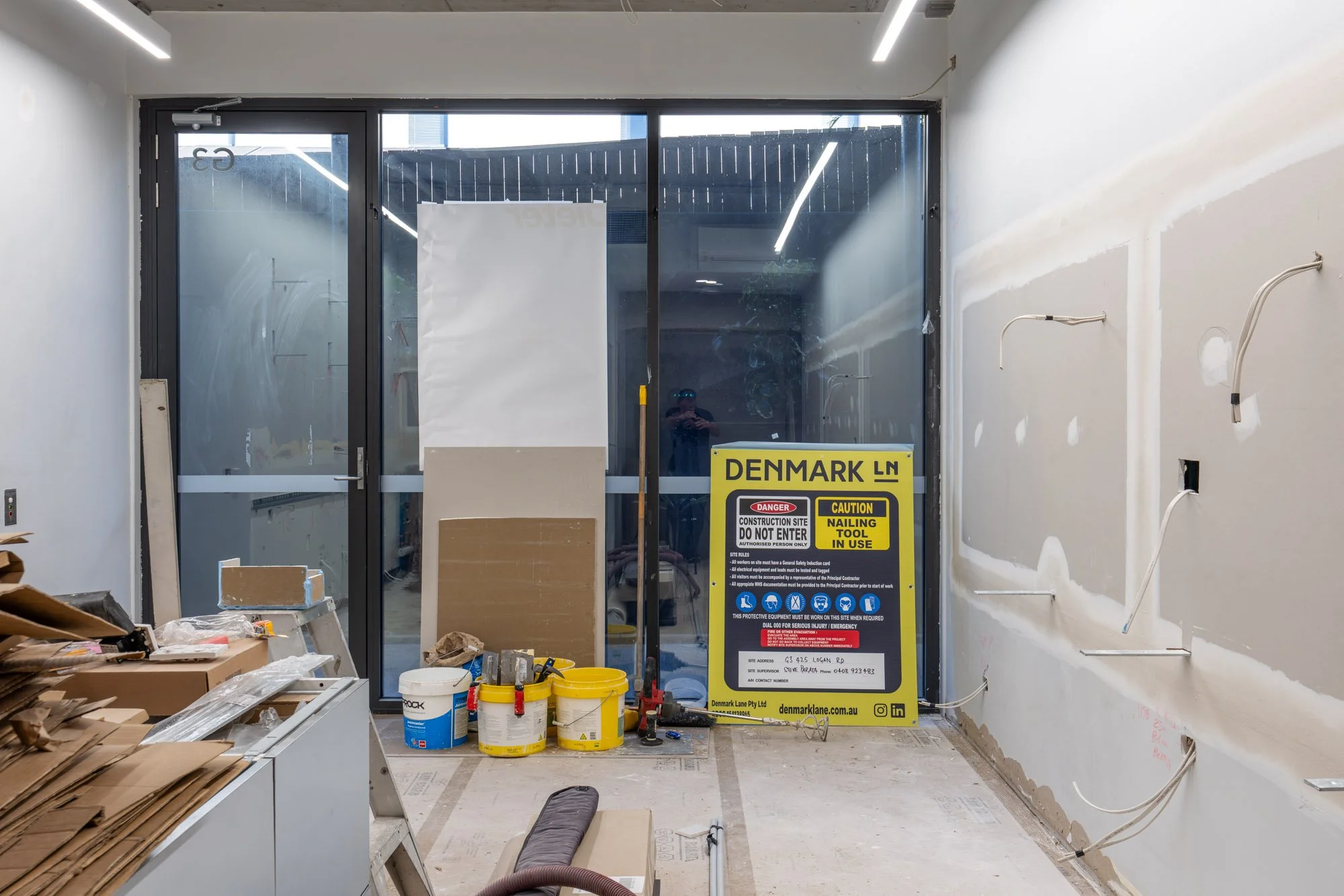 Denmark Lane's construction of Dieter Slicke barbershop in Brisbane, Australia