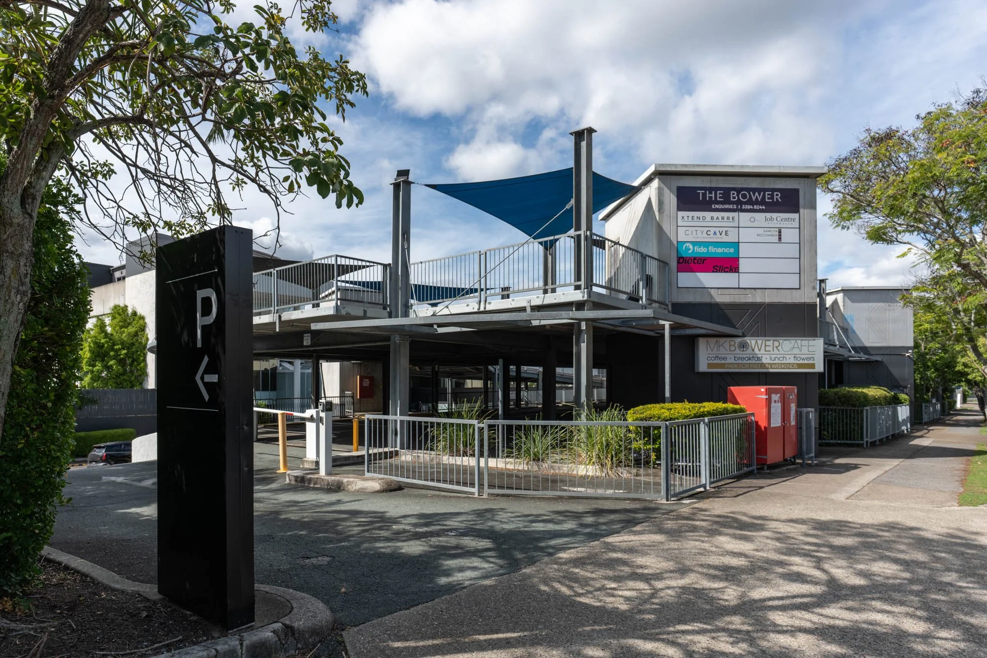 Free customer parking for Dieter Slicke is in The Bower at 76 Cleveland Street, Stones Corner