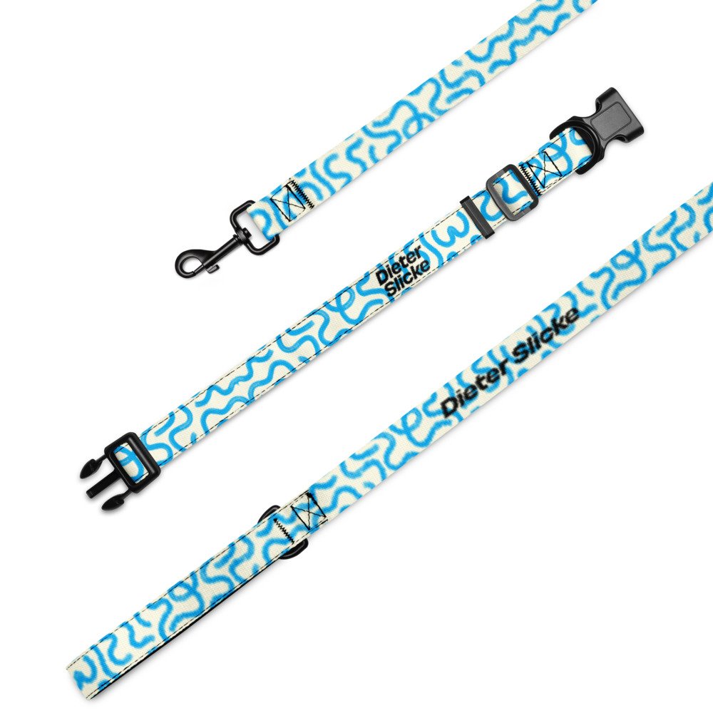 Slicke Doodle Dog Lead + Collar Set in Capri Open