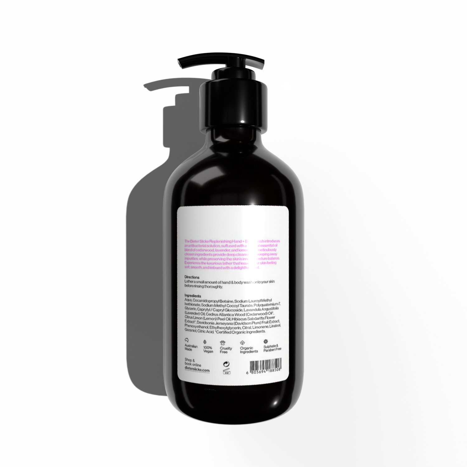 Dieter Slicke Replenishing Hand + Body Wash Back