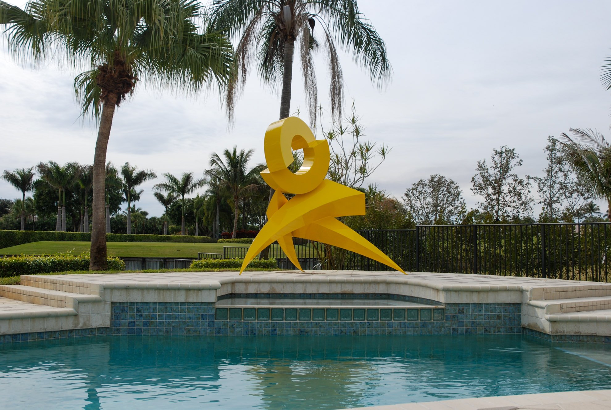 "Three Princesses", Painted Aluminum, 107 x 85 x 72", Private Collection, Boca Raton, Florida.