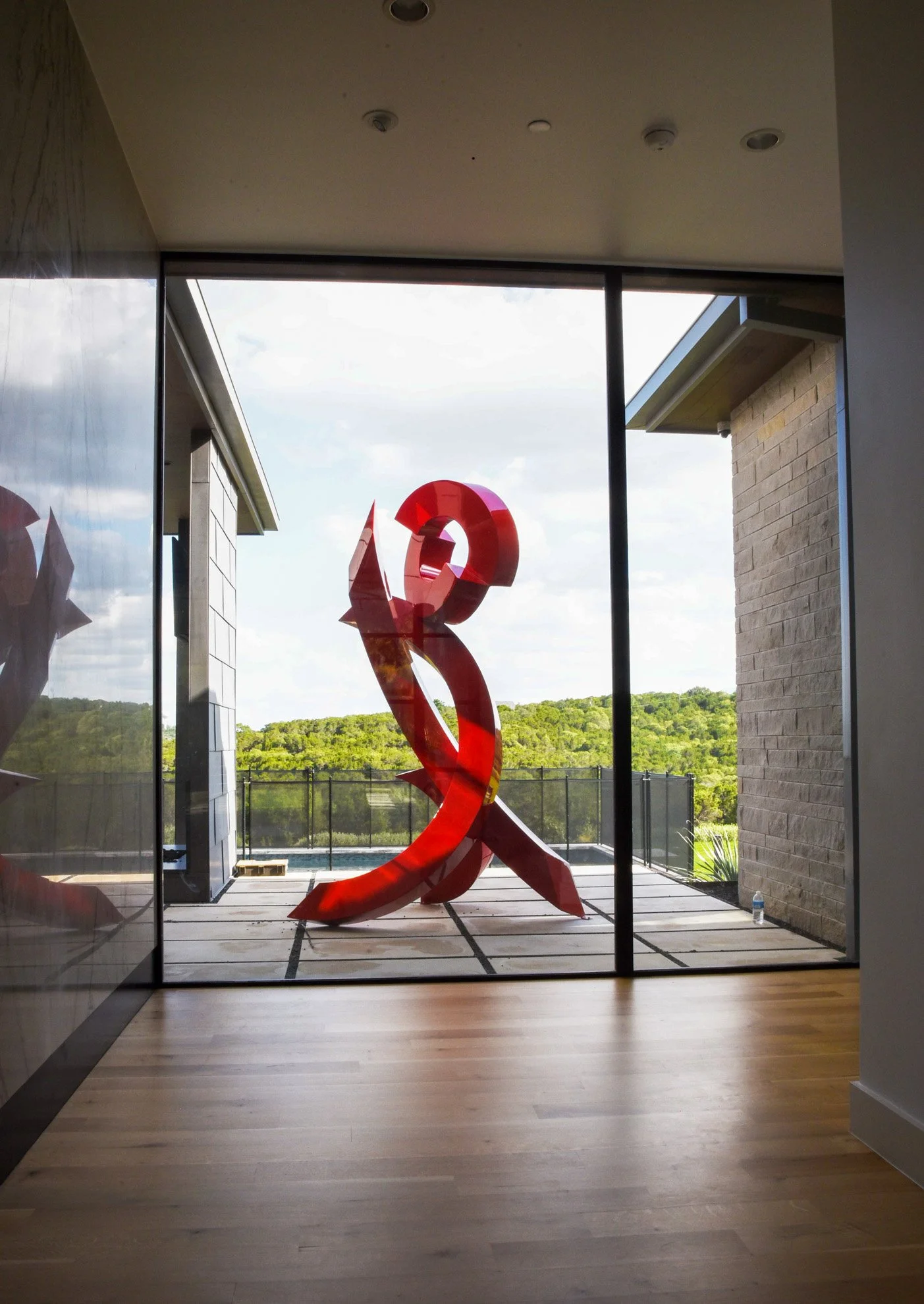 "Austin Rhythm", Painted Aluminum, 107 x 80 x 60", Private Collection, Austin, Texas.