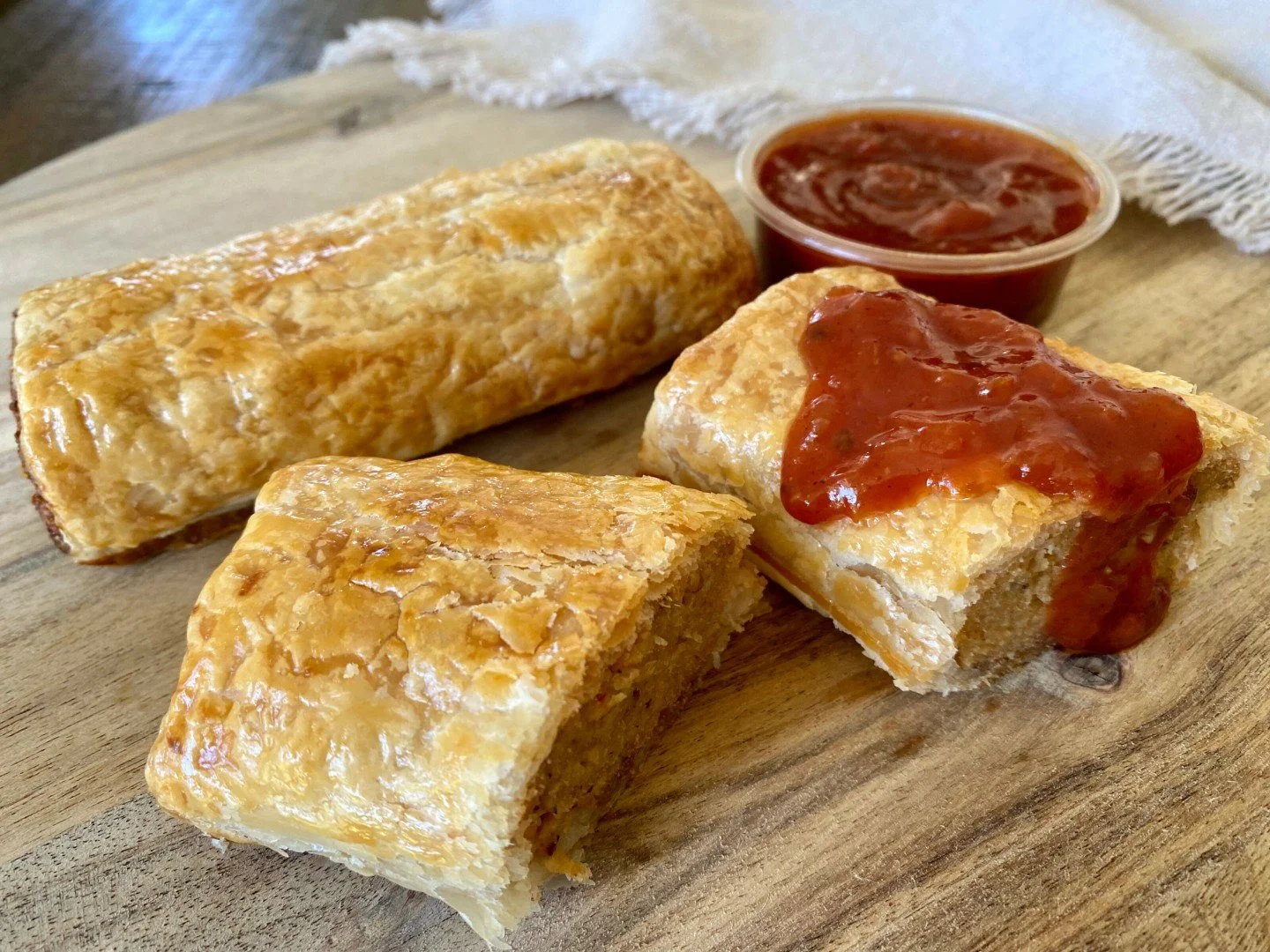 Not your average sausage roll&hellip; 👀

Golden, flaky pastry filled with seafood &mdash; no meat.

Generous in size and full of flavour, our seafood sausage rolls are ready to bake at home whenever the craving hits. Slice before baking for smaller 