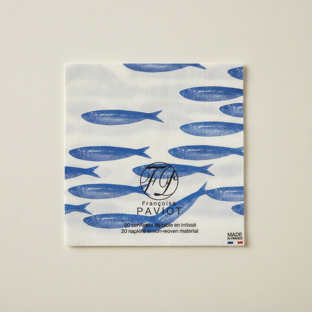 Françoise Paviot Sardine Cocktail Napkins