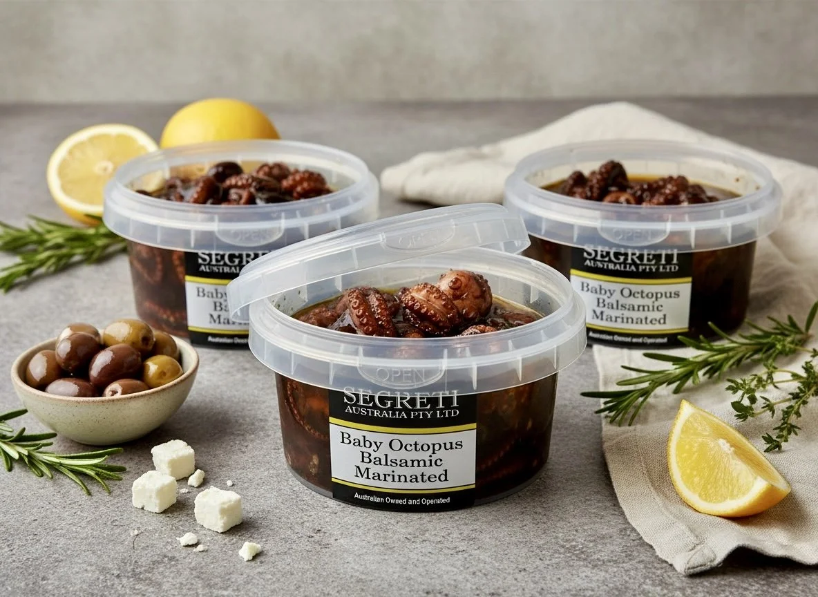 Balsamic Marinated Baby Octopus - Segreti
