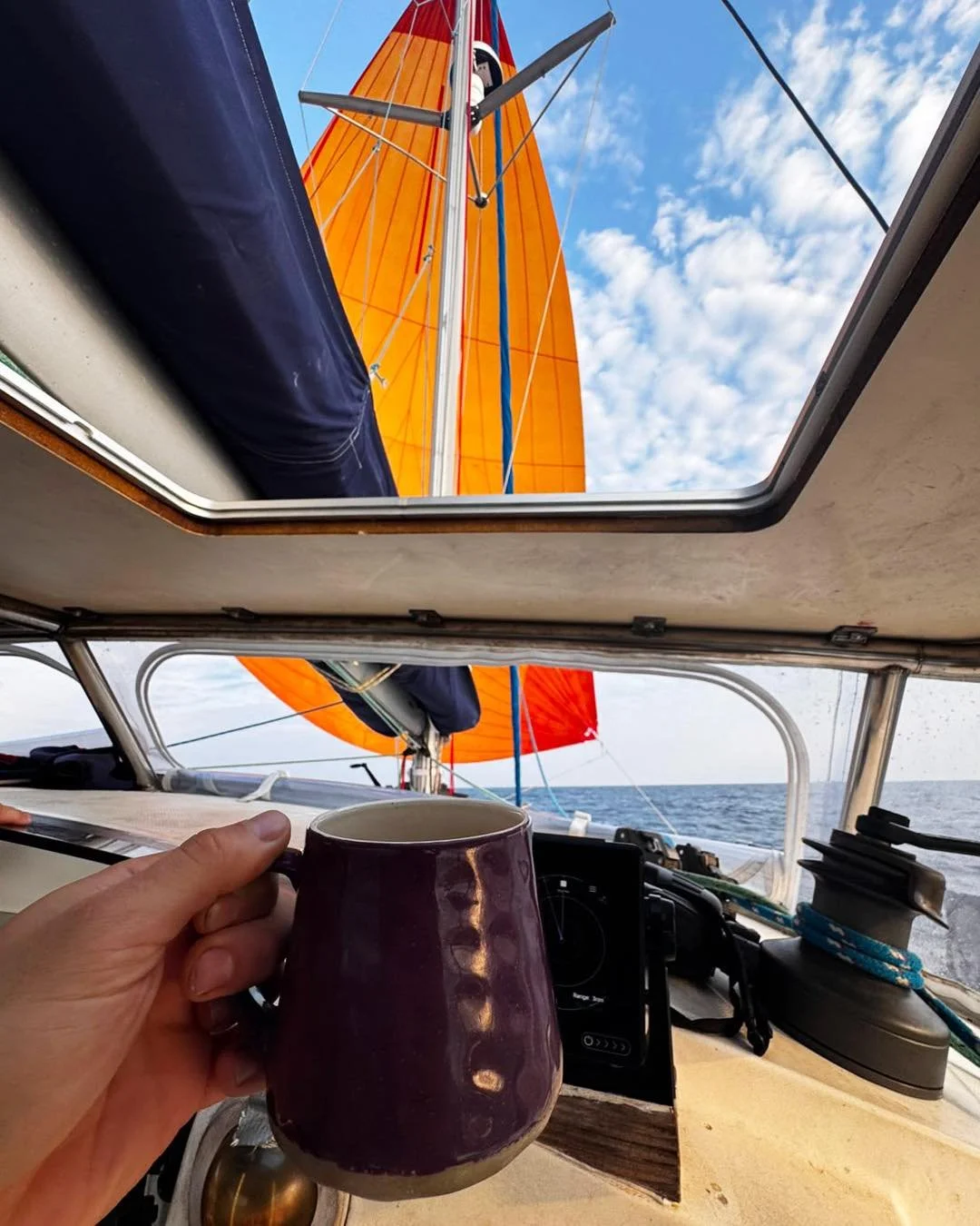Arguably my favourite view in the world! ^^ 

Big spinnaker sails, loads of sunrises and sunsets on watch with a cup of coffee in hand, and the occasional driftwood fire on the beach to soak in all the knowledge of fishing and survival with @strickan