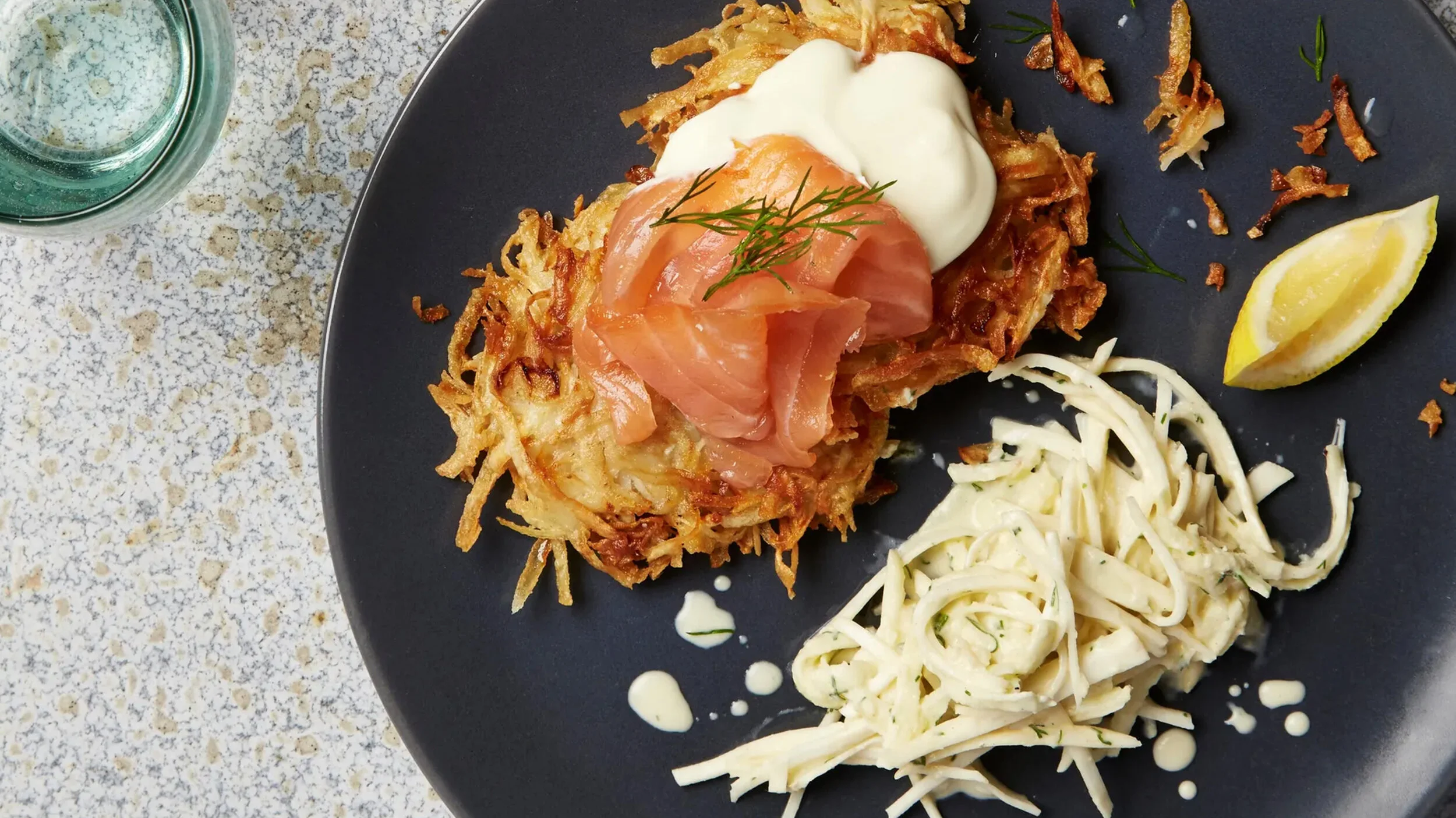 Celeriac Röstis with Smoked Salmon