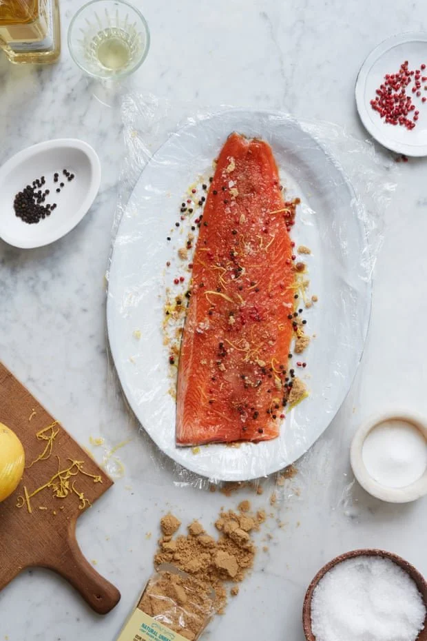 Grapefruit and Tequila Cured Salmon