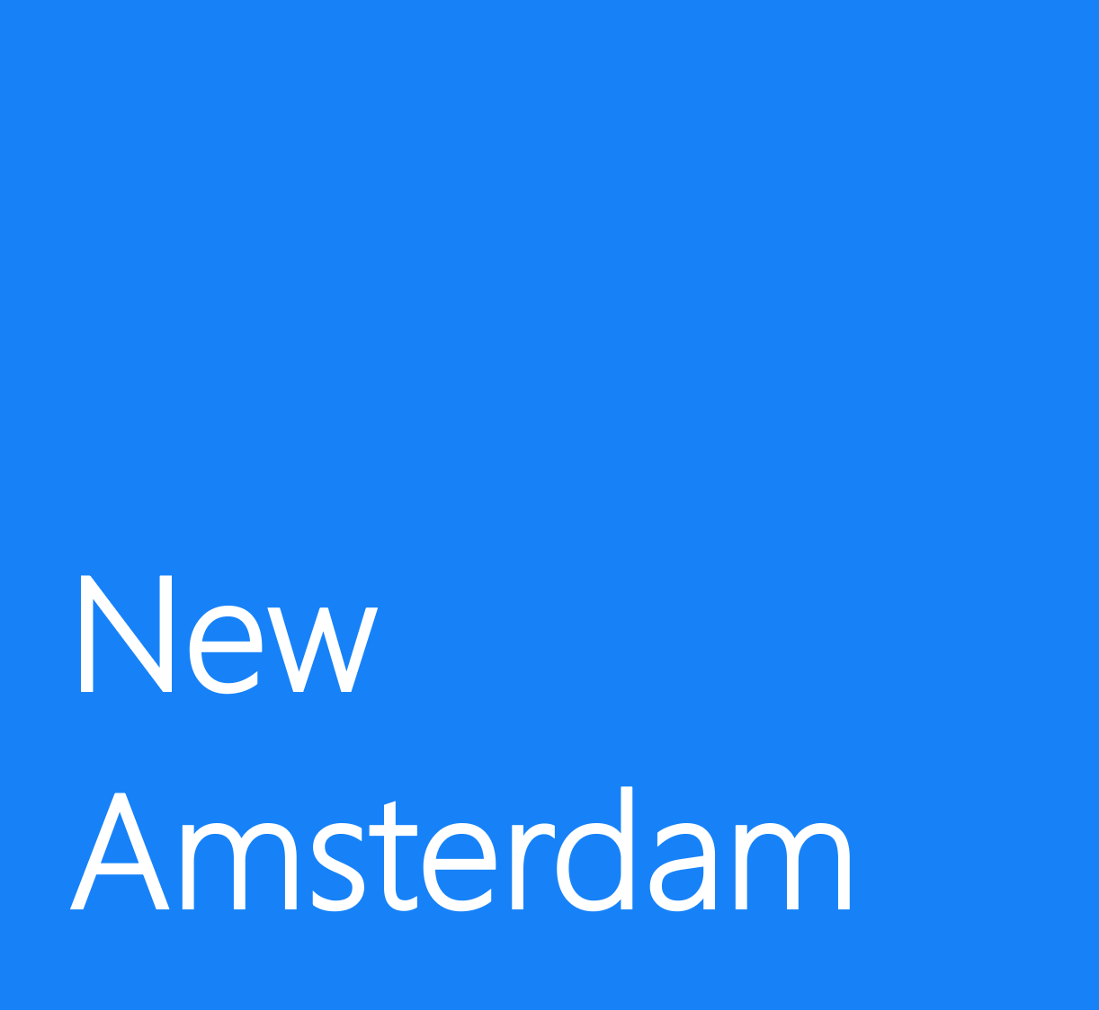 New Amsterdam