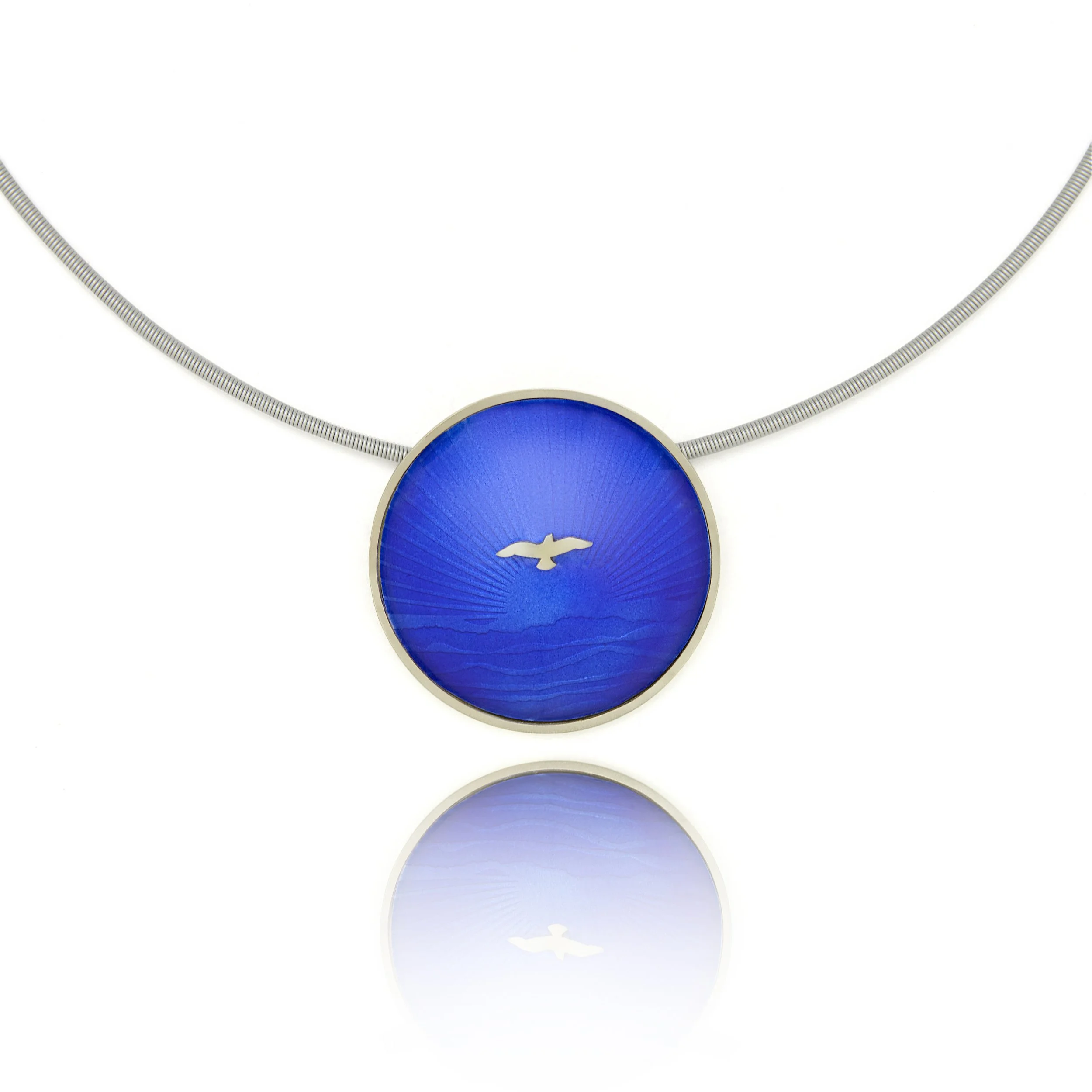 Large round blue sunset and bird.jpg