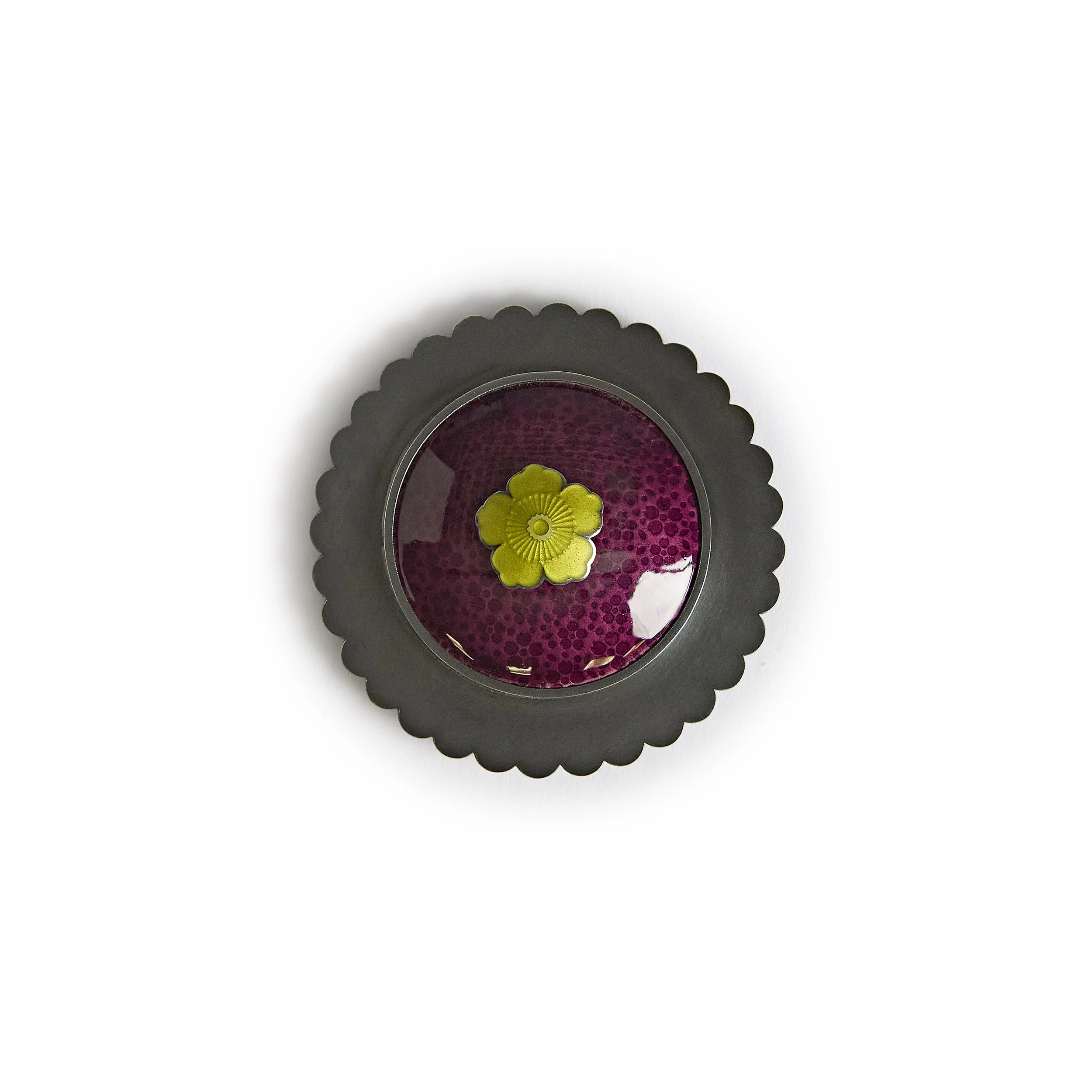 brooch big aubergine and green rosette .jpg