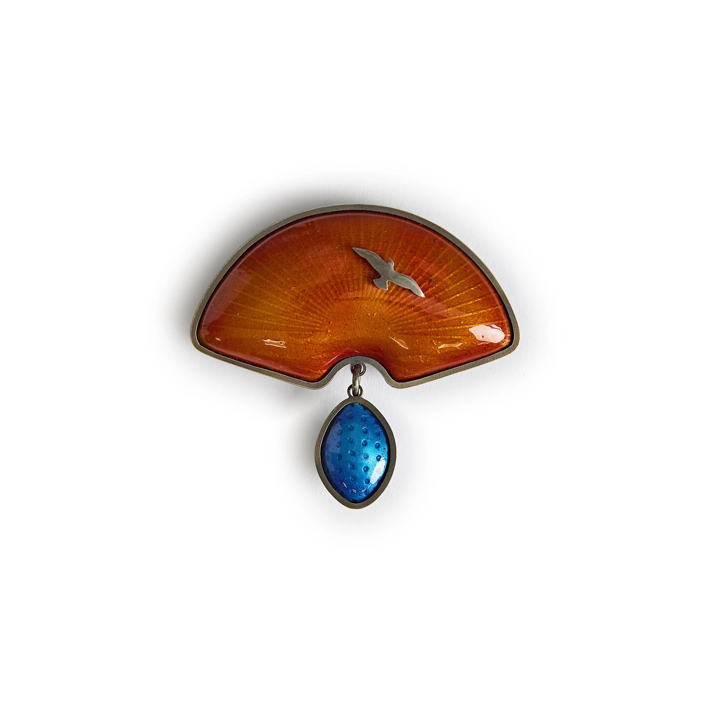 Brooch red fan with blue drop.jpg