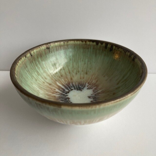 Chunn Crackle Handmade Wheel Thrown Pottery porcelain little bowl