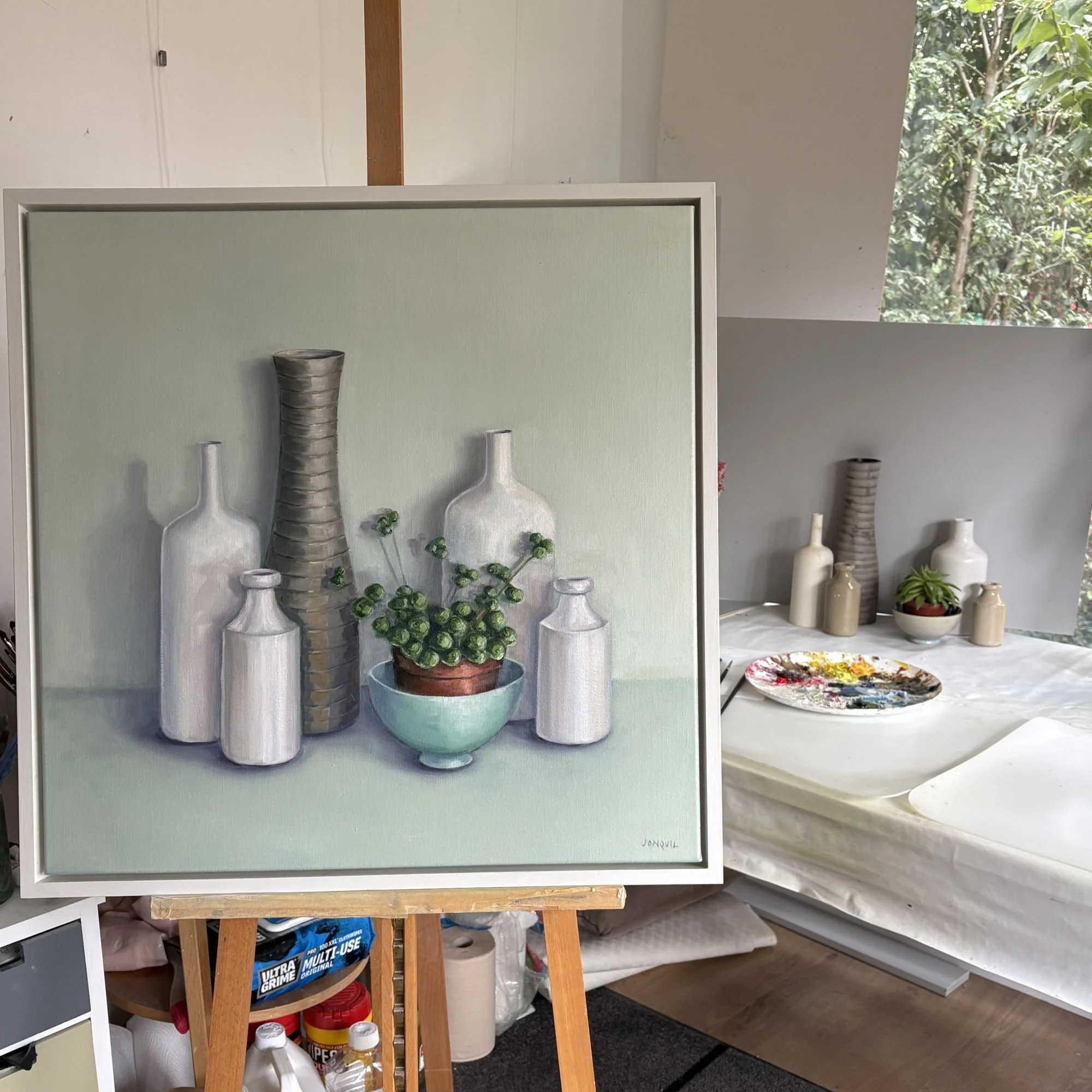 Studio shot of Ceramic Vessels and Succulent.JPG