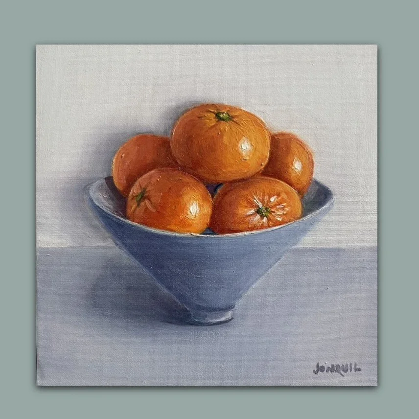 Clementines by British still life artist Jonquil Williamson